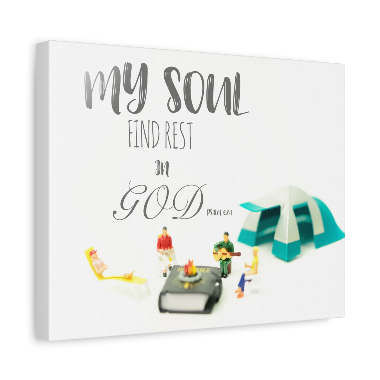Scripture Walls Rest In God Psalm 62:1 Bible Verse Canvas Christian Wall Art Bible Verse Print Ready To Hang-Express Your Love Gifts