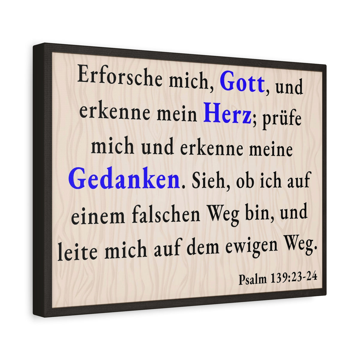 Scripture Walls Psalm 139:23-24 Search Me God German Bible Verse Canvas Christian Wall Art Ready to Hang Unframed-Express Your Love Gifts
