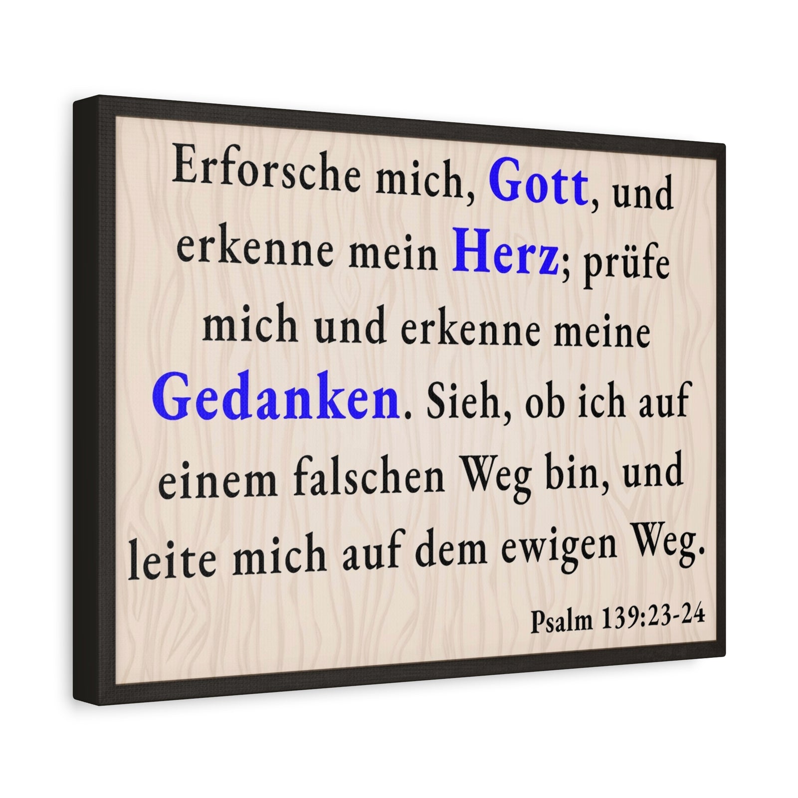 Scripture Walls Psalm 139:23-24 Search Me God German Bible Verse Canvas Christian Wall Art Ready to Hang Unframed-Express Your Love Gifts