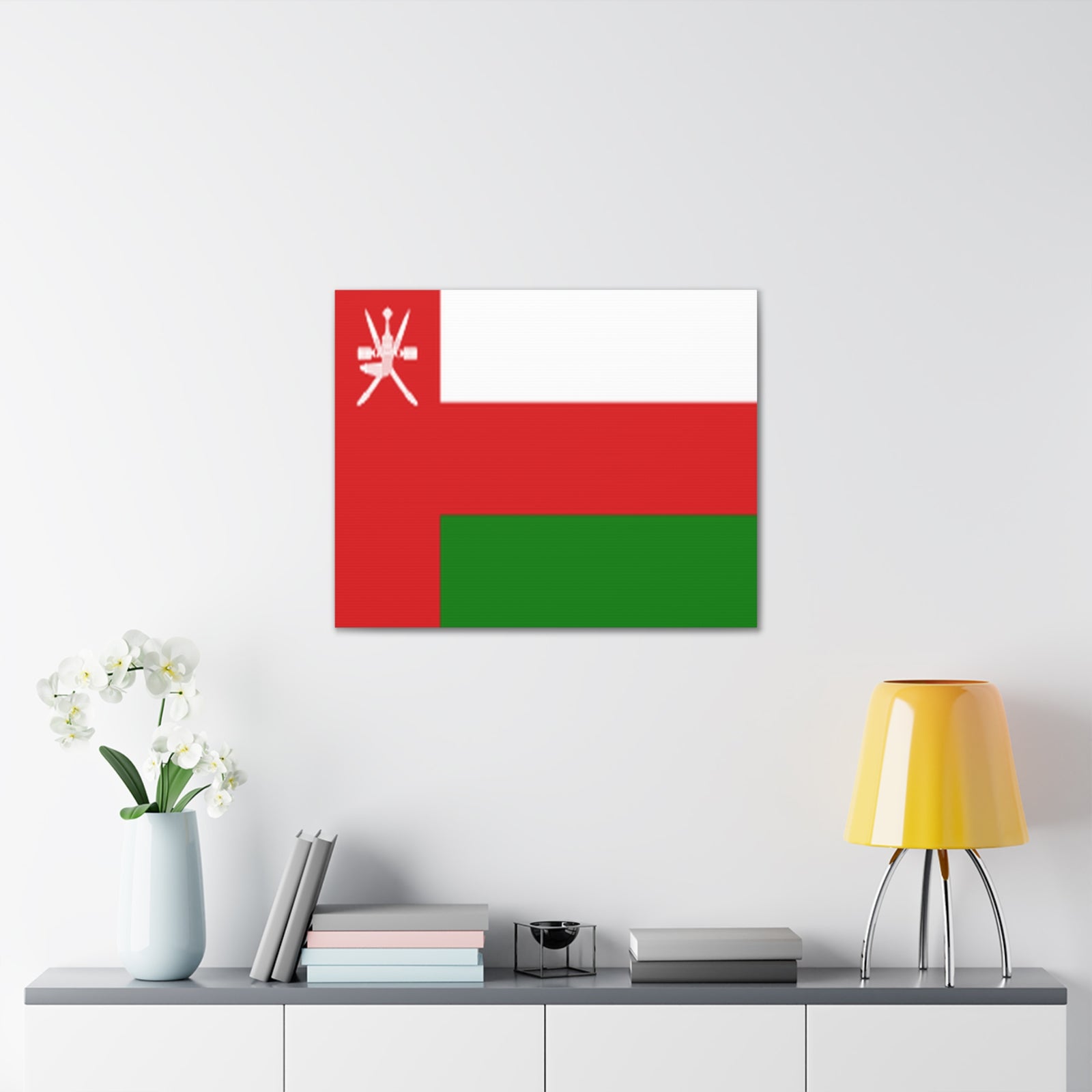 Oman Country Flag Canvas Vibrant Wall Art Unframed Home Decor-Express Your Love Gifts