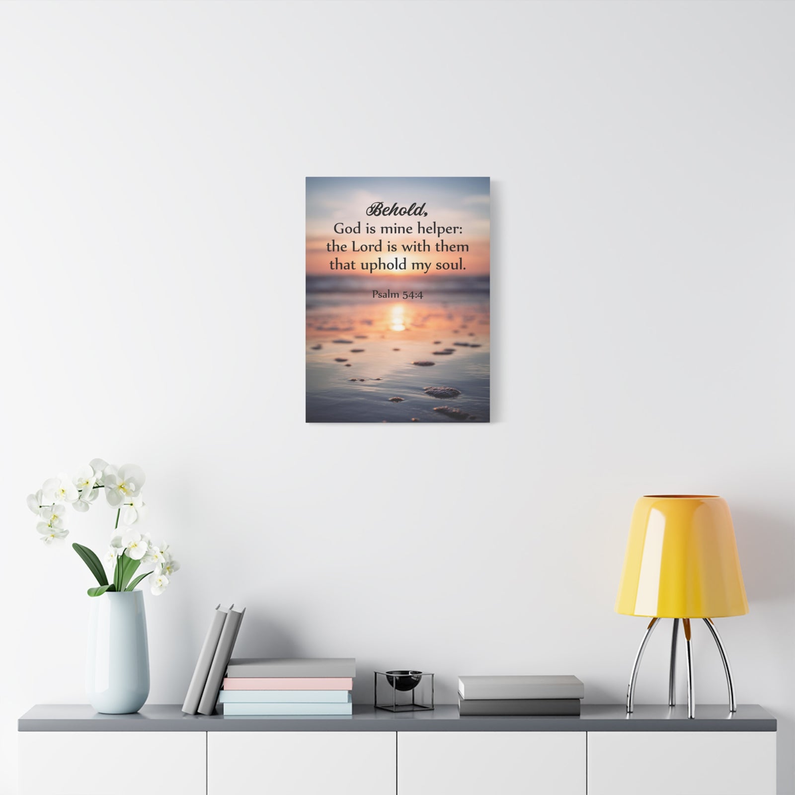 Scripture Canvas Uphold My Soul Psalm 54:4 Christian Wall Art Bible Verse Print Ready to Hang-Express Your Love Gifts