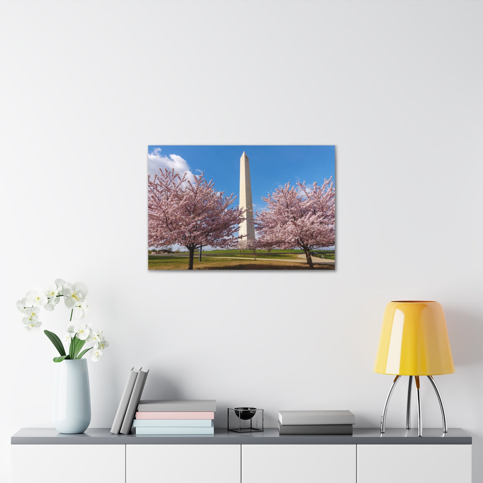 Mall Washington Blossom Festival Nature Wilderness Photography Canvas Wall Art for Home Decor Ready-to-Hang-Express Your Love Gifts