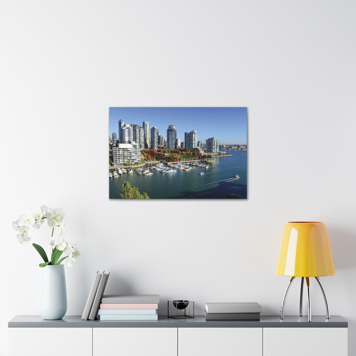Vancouver Daytime Skyline Canvas Artwork High-Quality Breathtaking Stunning Cityscape for Home Decor Ready to Hang-Express Your Love Gifts