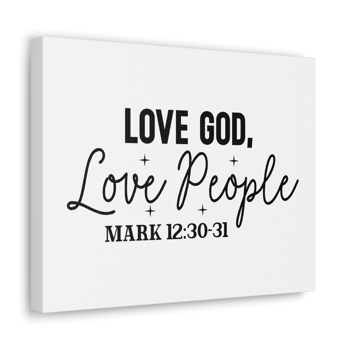 Scripture Walls Mark 12:30-31 Love God Bible Verse Canvas Christian Wall Art Ready to Hang Unframed-Express Your Love Gifts