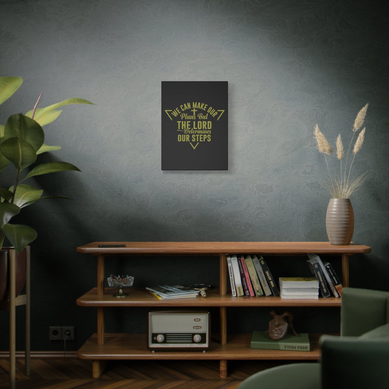 Scripture Canvas The Lord Determines Psalm 119:105 Christian Wall Art Bible Verse Print Ready to Hang-Express Your Love Gifts
