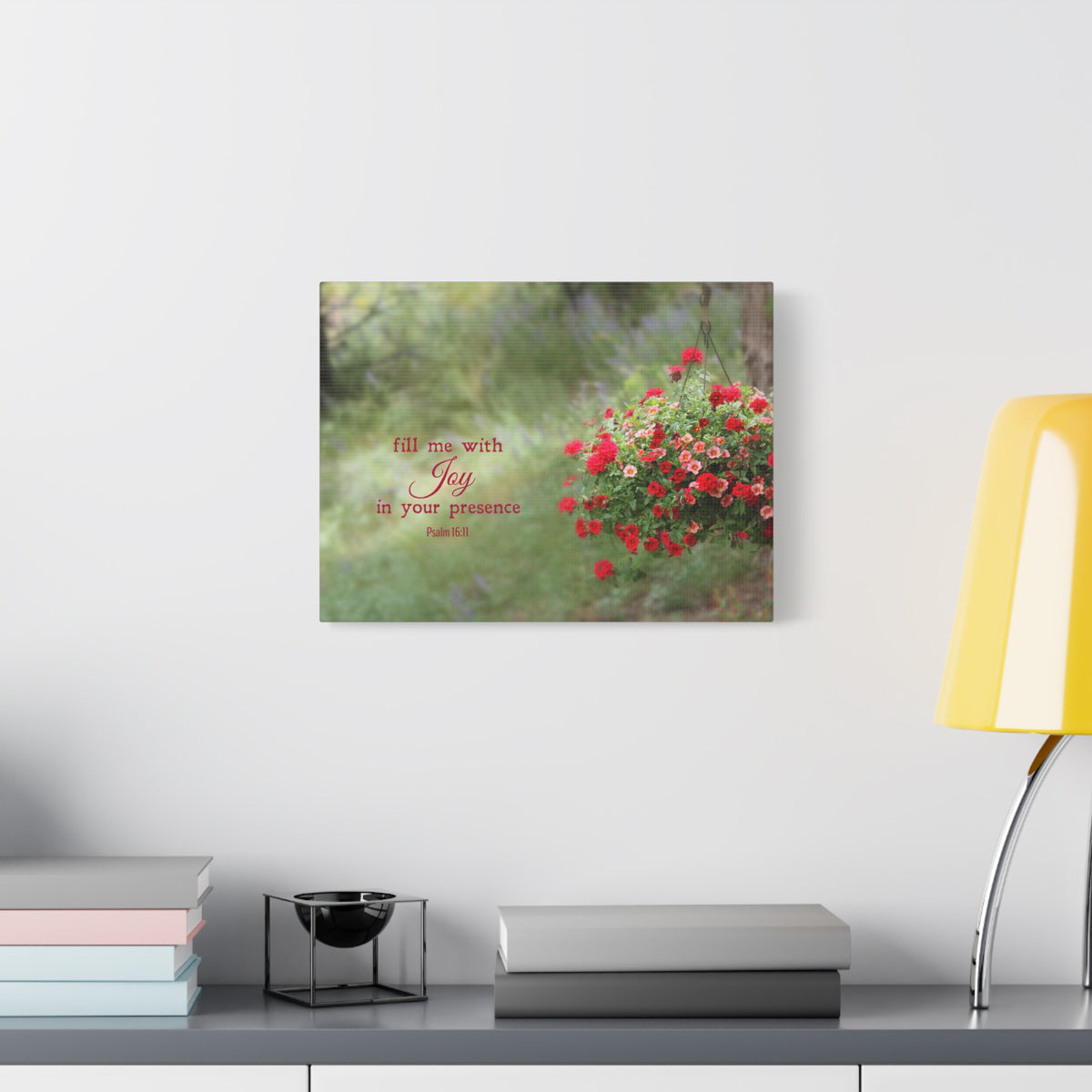 Scripture Canvas Your Presence Psalm 16:11 Christian Wall Art Bible Verse Print Ready to Hang-Express Your Love Gifts