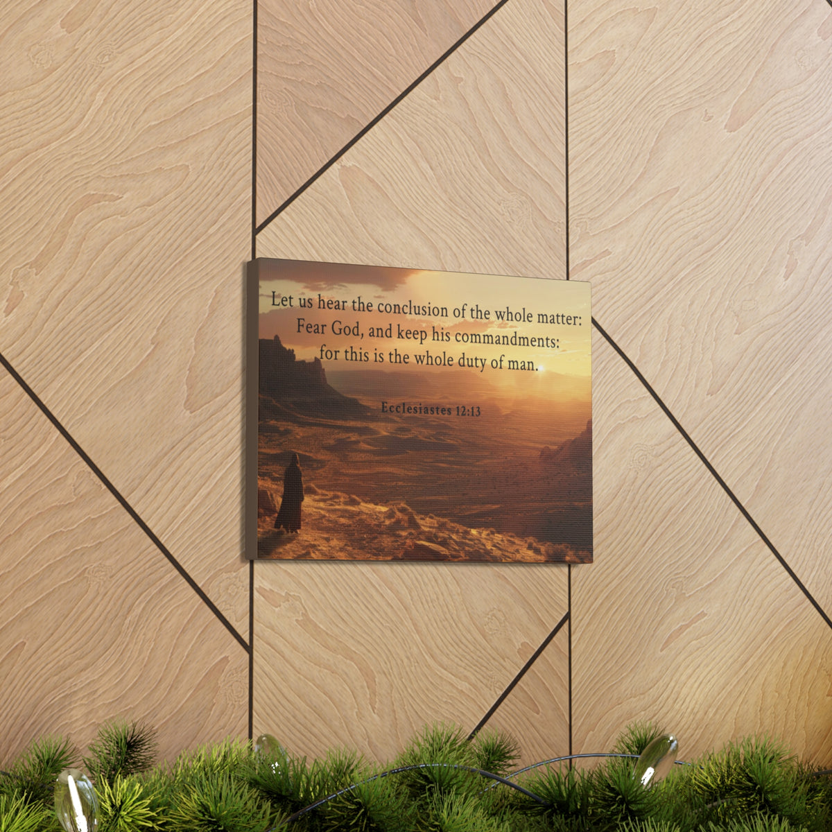 Scripture Walls Ecclesiastes 12:13 Bible Verse Canvas Christian Wall Art Ready to Hang Unframed-Express Your Love Gifts