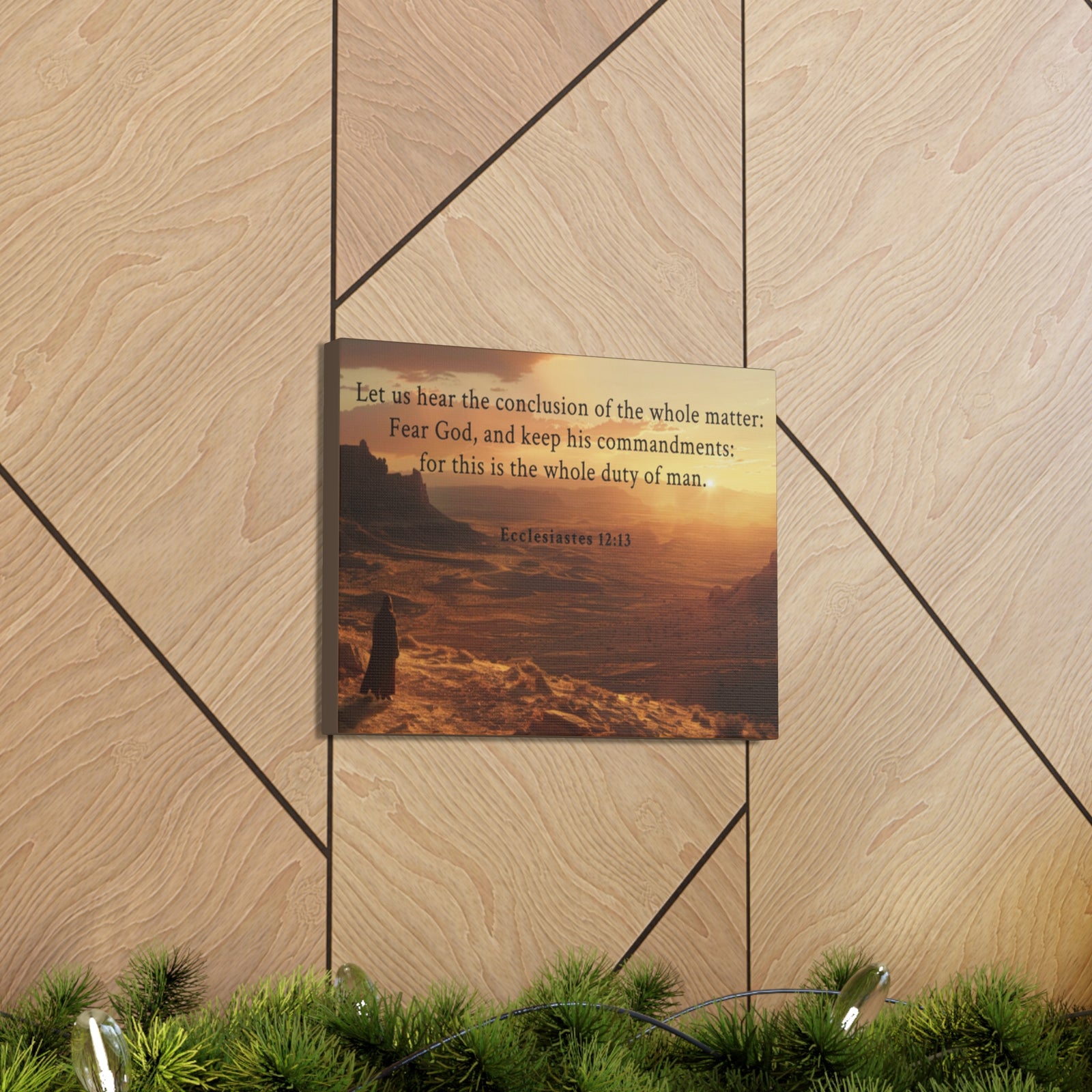 Scripture Walls Ecclesiastes 12:13 Bible Verse Canvas Christian Wall Art Ready to Hang Unframed-Express Your Love Gifts