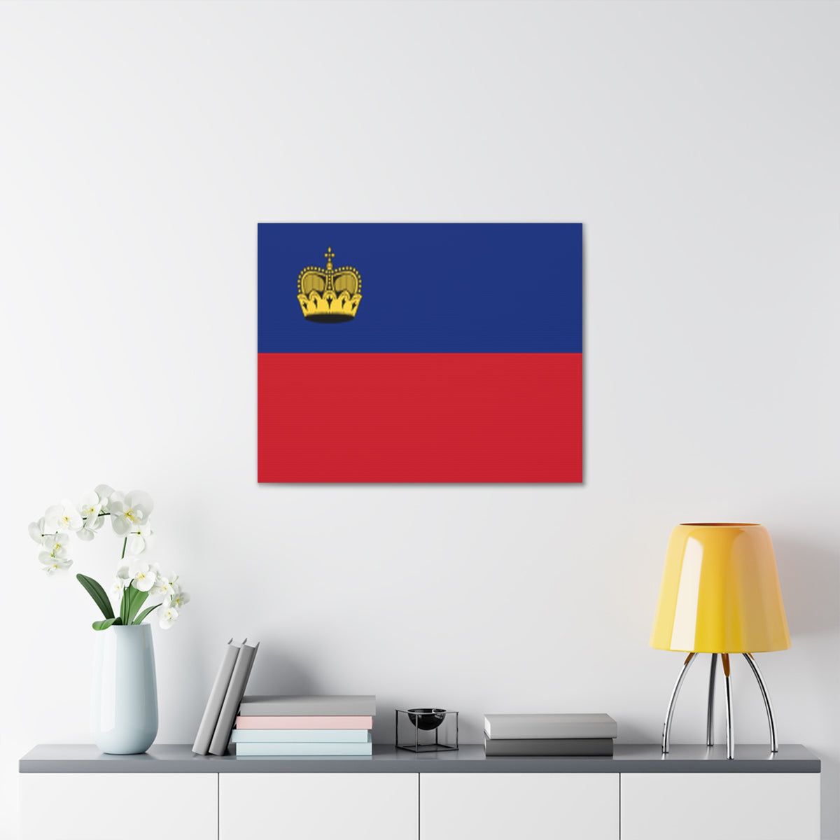 Liechtenstein Country Flag Canvas Vibrant Wall Art Unframed Home Decor-Express Your Love Gifts