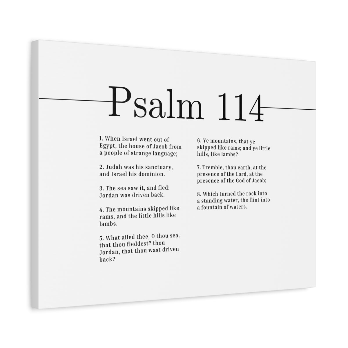 Scripture Canvas Presence Of The Lord Psalm 114 Christian Wall Art Bible Verse Print Ready to Hang-Express Your Love Gifts