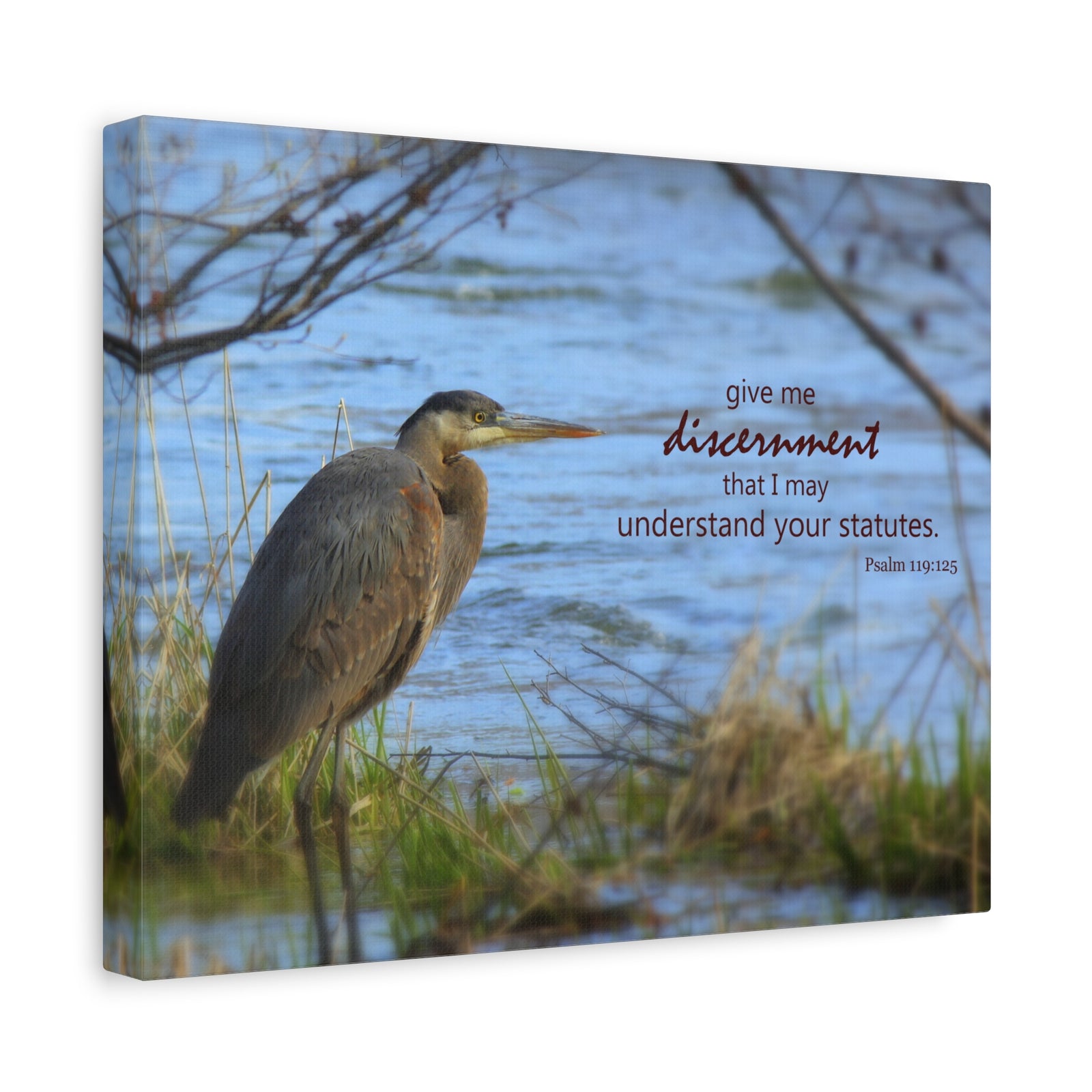 Scripture Canvas Understand Your Statutes Psalm 119:125 Christian Wall Art Bible Verse Print Ready to Hang-Express Your Love Gifts