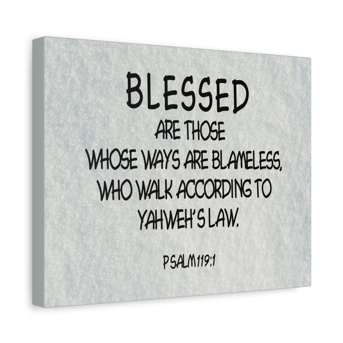 Bible Verse Canvas Yahweh's Law Psalm 119:1 Scripture Wall Art Christian Home Decor-Express Your Love Gifts
