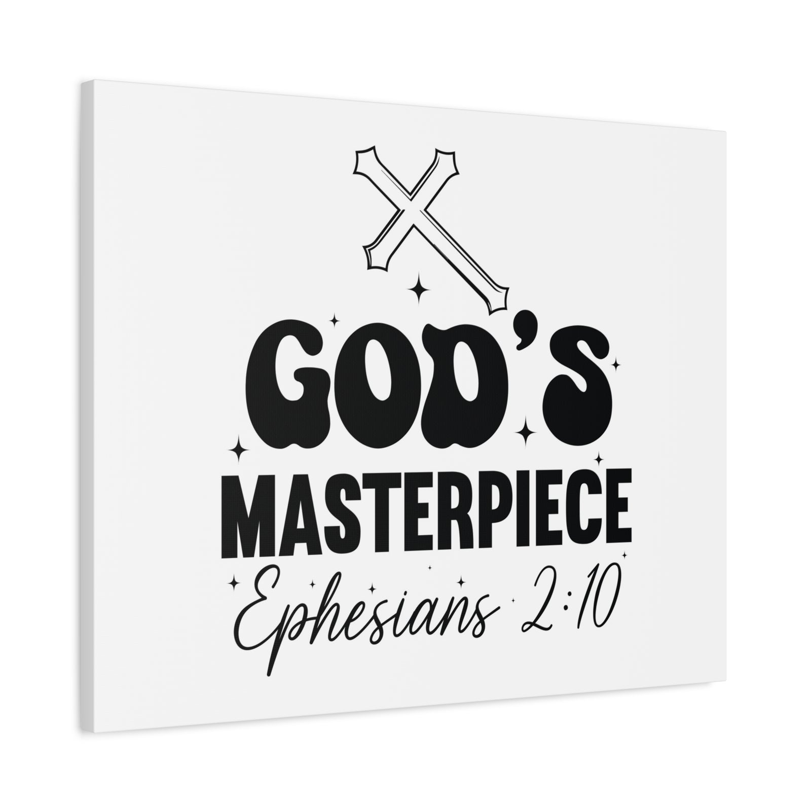 Scripture Walls Ephesians 2:10 You are God's Masterpiece Bible Verse Canvas Christian Wall Art Ready to Hang Unframed-Express Your Love Gifts