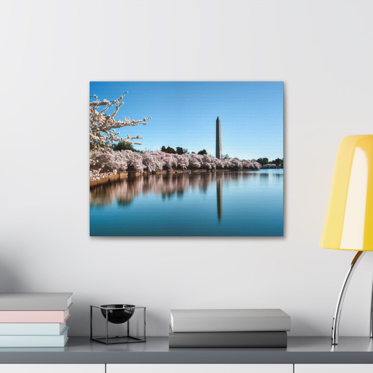 Cherry Blossom Festival at The National Mall Washington Modern Multicolor Scenic Nature Photography Canvas Home Office Decor Ready to Hang-Express Your Love Gifts