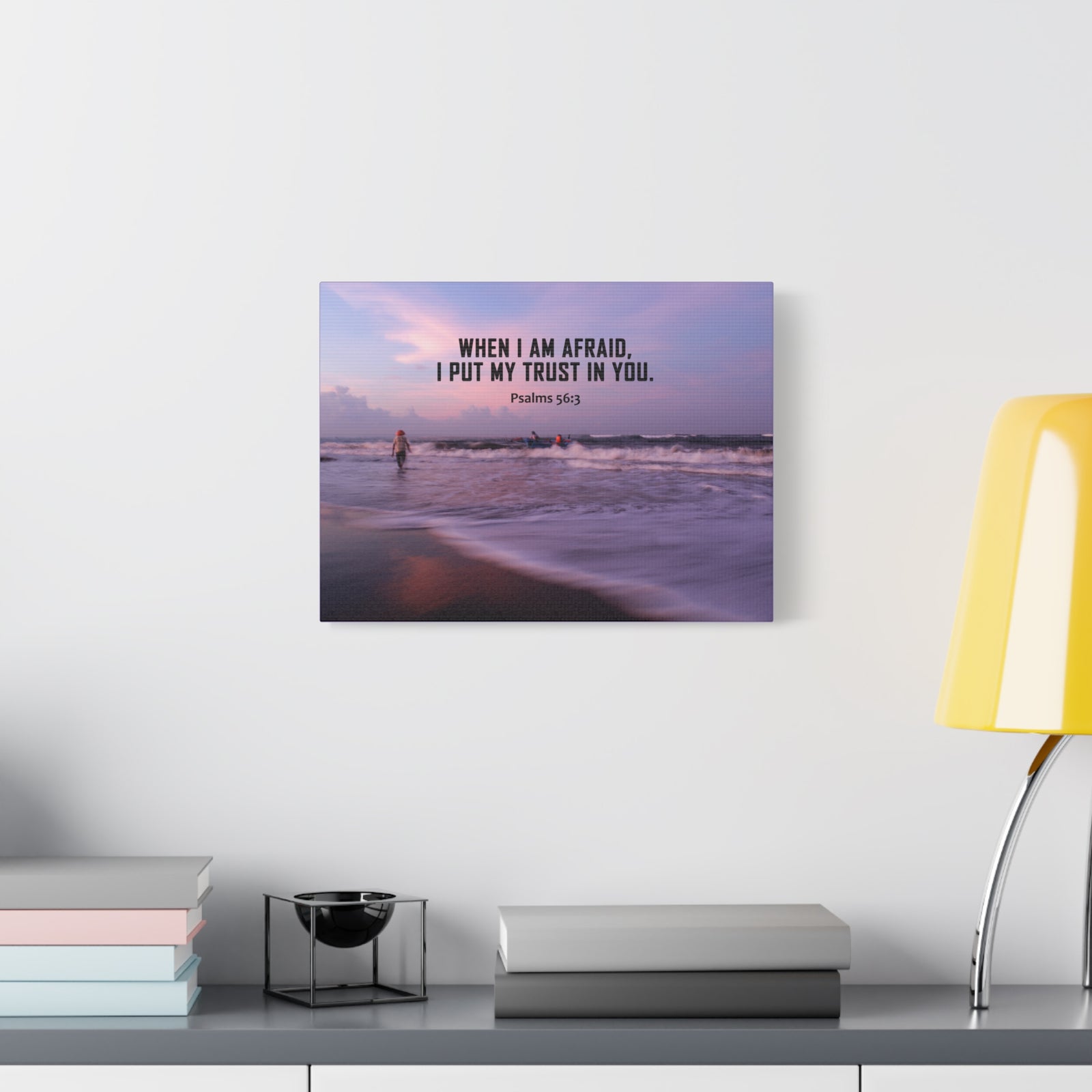 Scripture Canvas My Trust In You Psalm 56:3 Christian Wall Art Bible Verse Print Ready to Hang-Express Your Love Gifts
