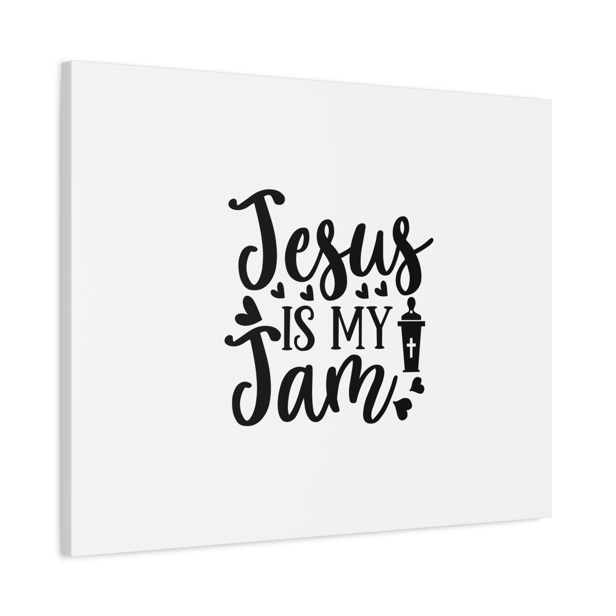 Scripture Canvas Jesus Is My Jam Psalm 23:4 Christian Wall Art Bible Verse Print Ready to Hang-Express Your Love Gifts