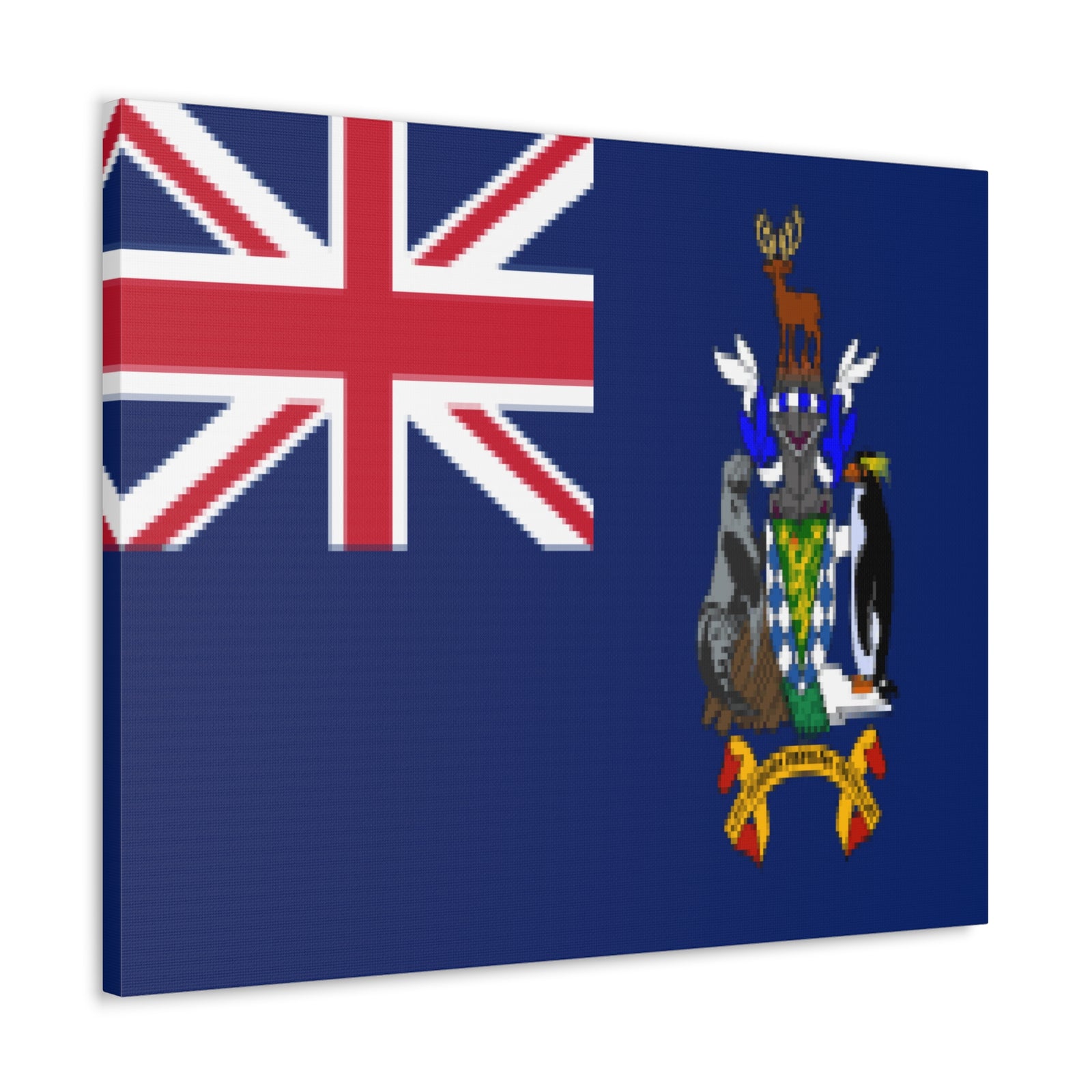 South Georgia Country Flag Canvas Vibrant Wall Art Unframed Home Decor-Express Your Love Gifts