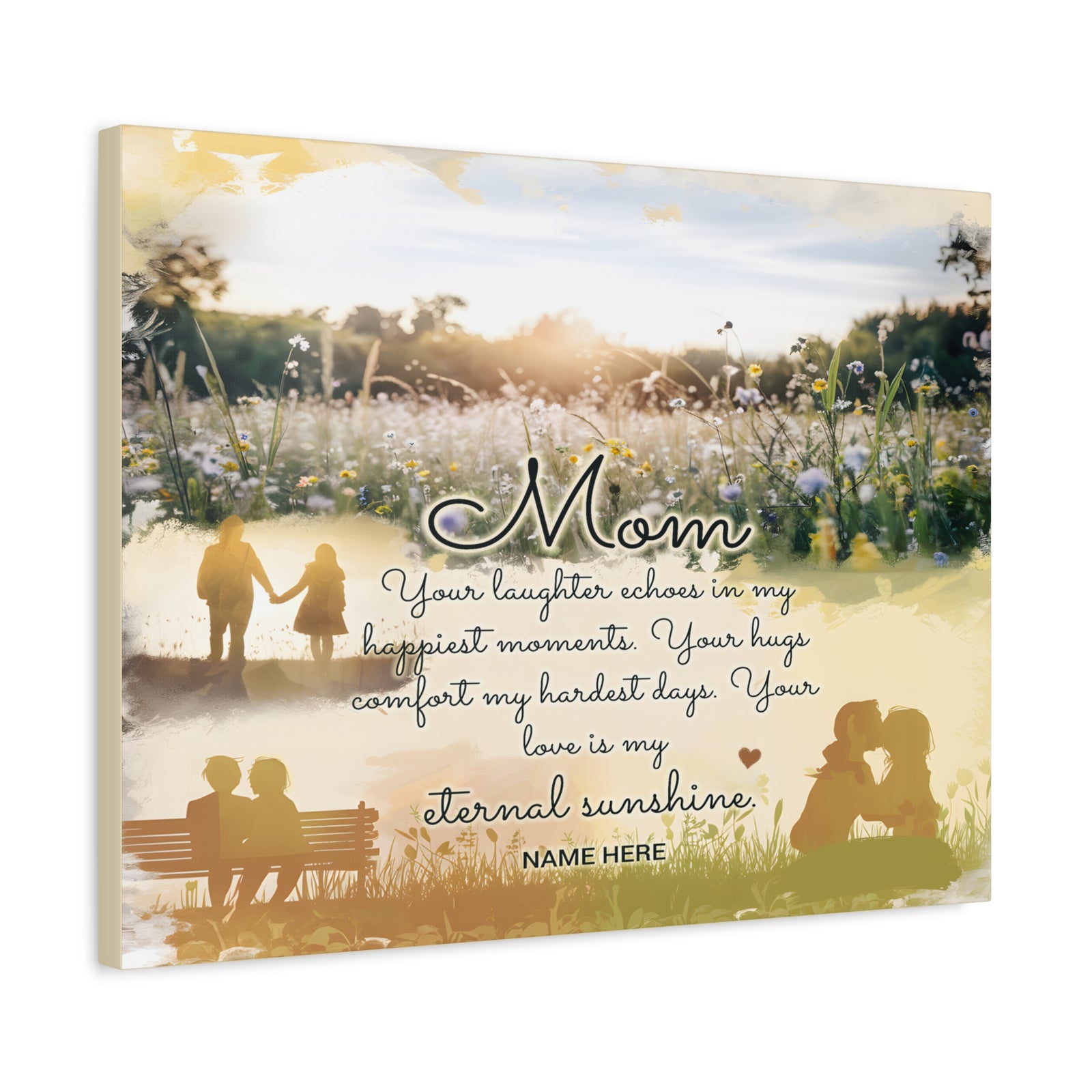 Personalized To Mom Eternal Sunshine Inspirational Quote – Elegant Home Décor-Express Your Love Gifts