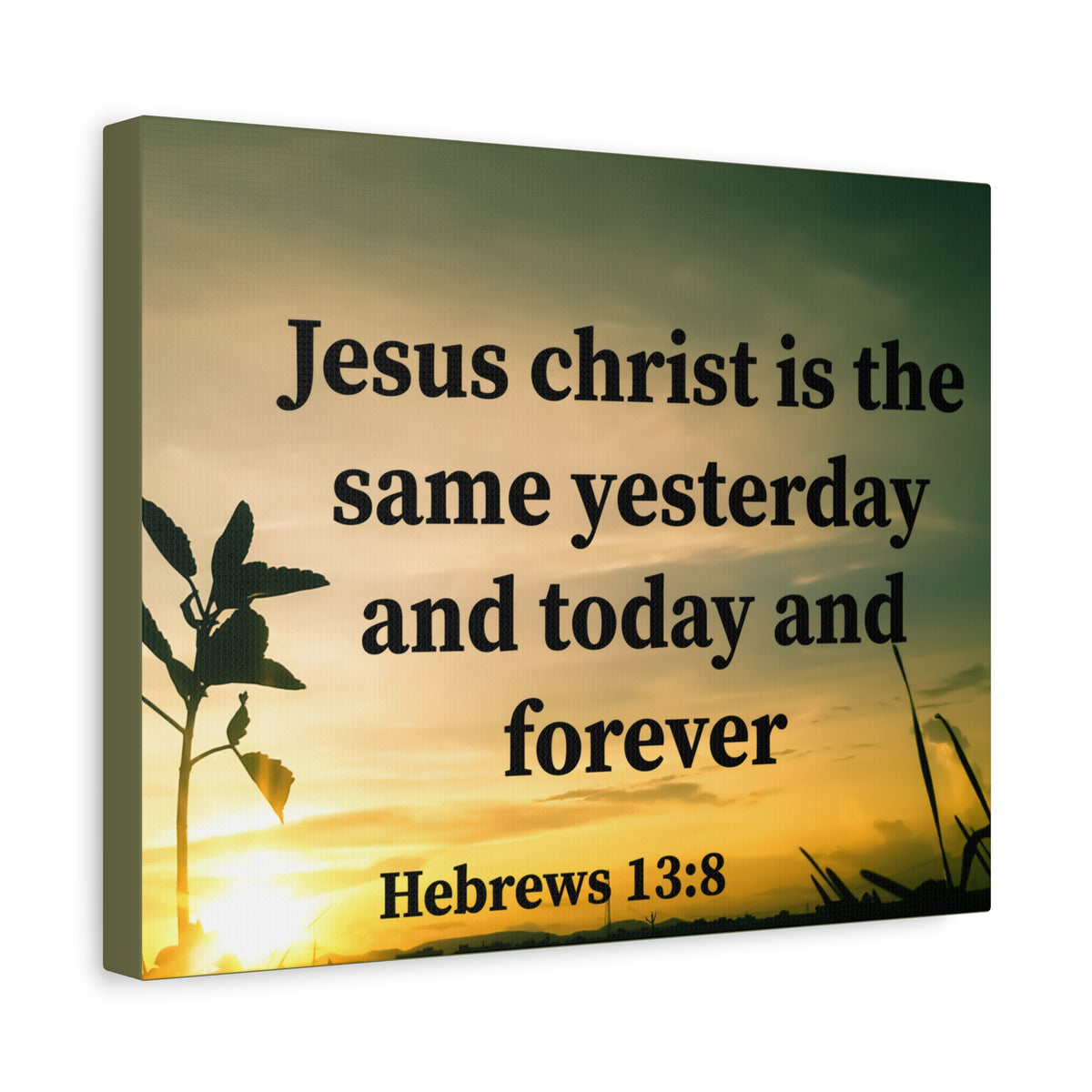Scripture Walls Today And Forever Hebrews 13:8 Bible Verse Canvas Christian Wall Art Ready to Hang