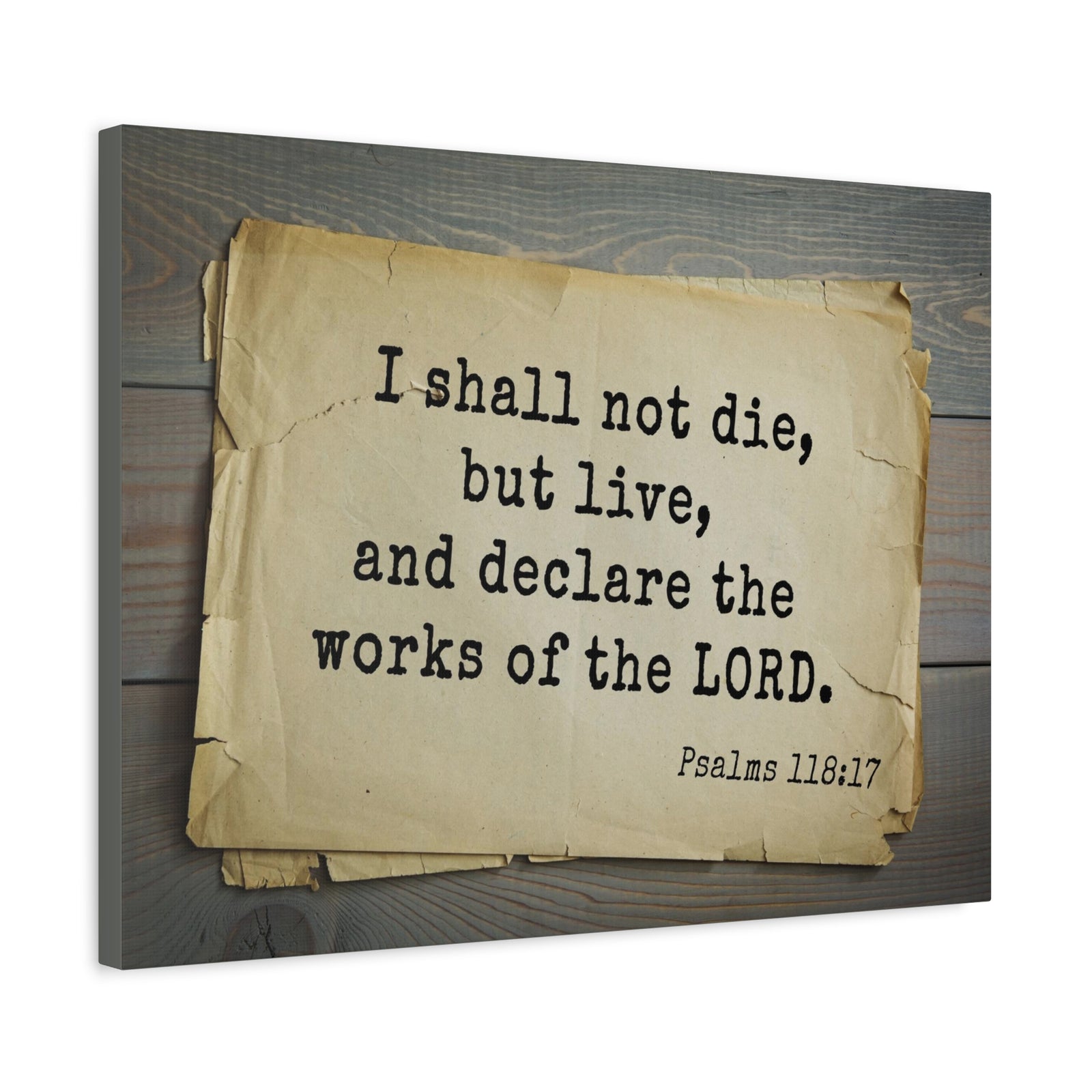 Scripture Walls Works Of The Lord Psalms 118:17 Bible Verse Canvas Christian Wall Art Bible Verse Print Ready To Hang-Express Your Love Gifts