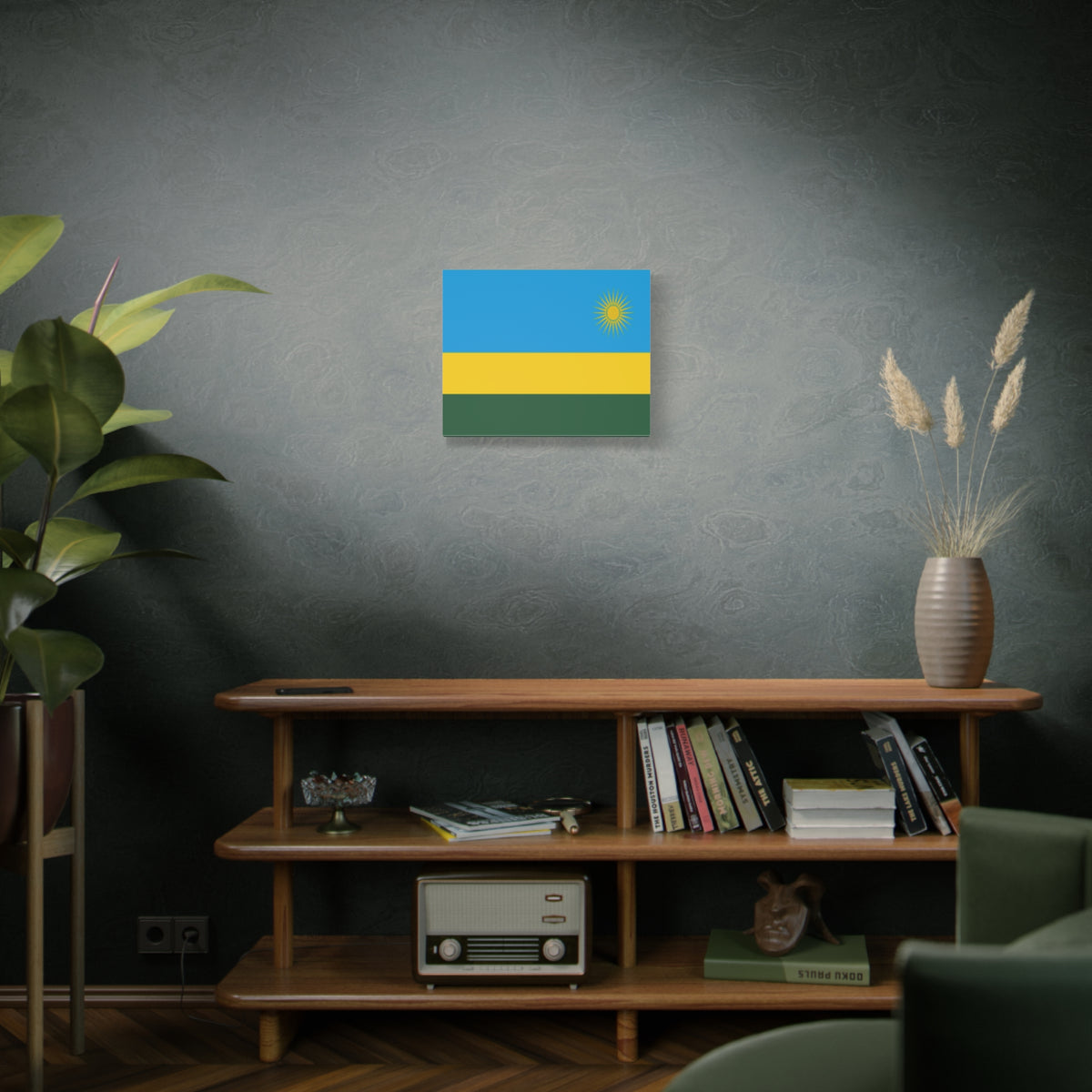 Rwanda Country Flag Canvas Vibrant Wall Art Unframed Home Decor-Express Your Love Gifts