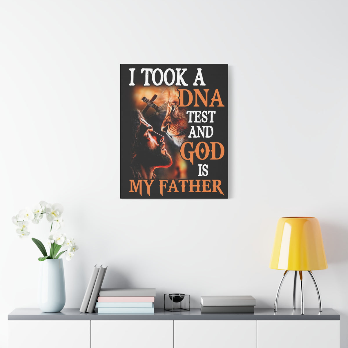 Inspirational Wall Art God is My Father Motivation Wall Decor for Home Office Gym Inspiring Success Quote Print Ready to Hang Unframed-Express Your Love Gifts