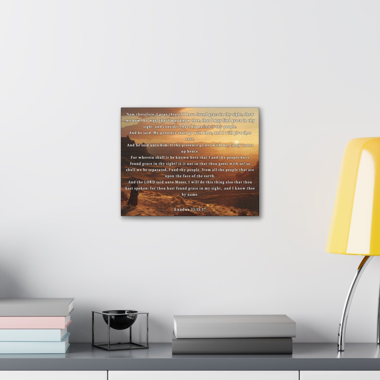 Scripture Walls Exodus 33:13-17 KJV Bible Verse Canvas Christian Wall Art Ready to Hang Unframed-Express Your Love Gifts
