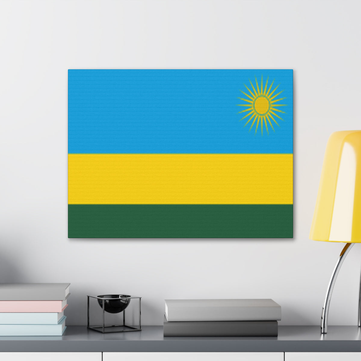 Rwanda Country Flag Canvas Vibrant Wall Art Unframed Home Decor-Express Your Love Gifts