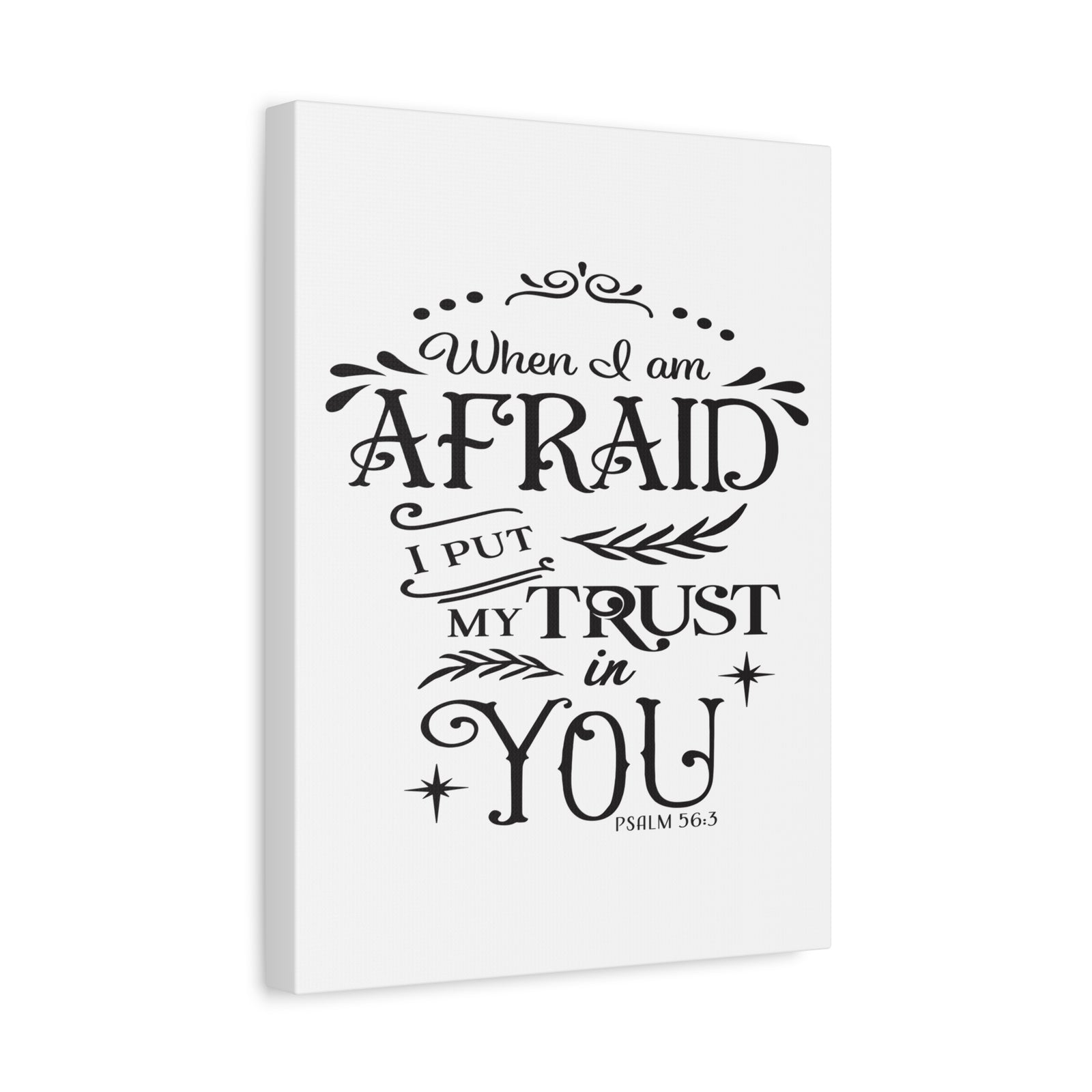 Scripture Canvas Trust In You Psalm 56:3 Christian Wall Art Bible Verse Print Ready to Hang-Express Your Love Gifts