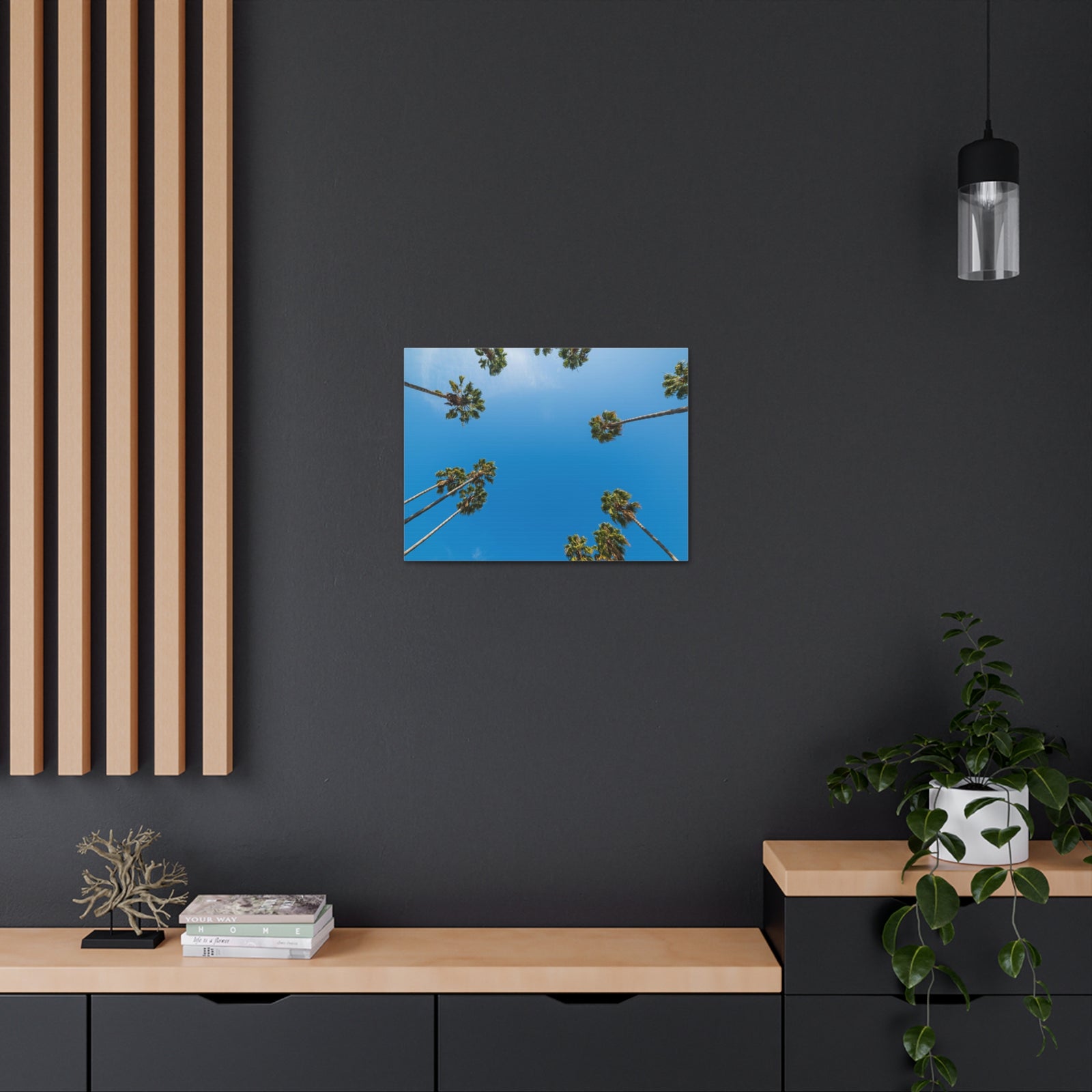 Palm Trees Los Angeles Modern Multicolor Scenic Nature Photography Canvas Home Office Decor Ready to Hang-Express Your Love Gifts