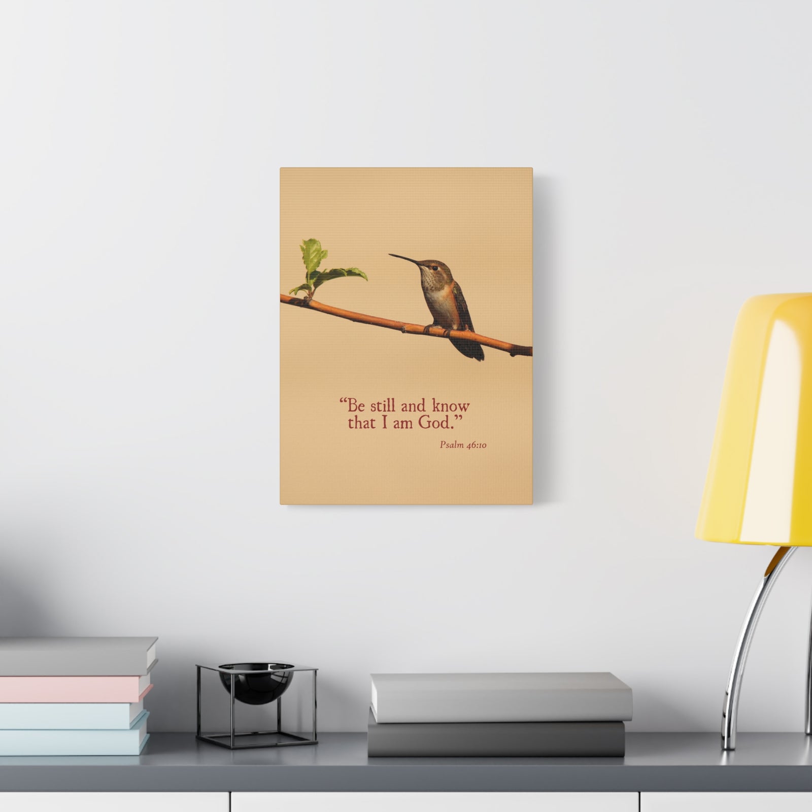 Scripture Canvas Know That I Am God Psalm 46:10 Christian Wall Art Bible Verse Print Ready to Hang-Express Your Love Gifts