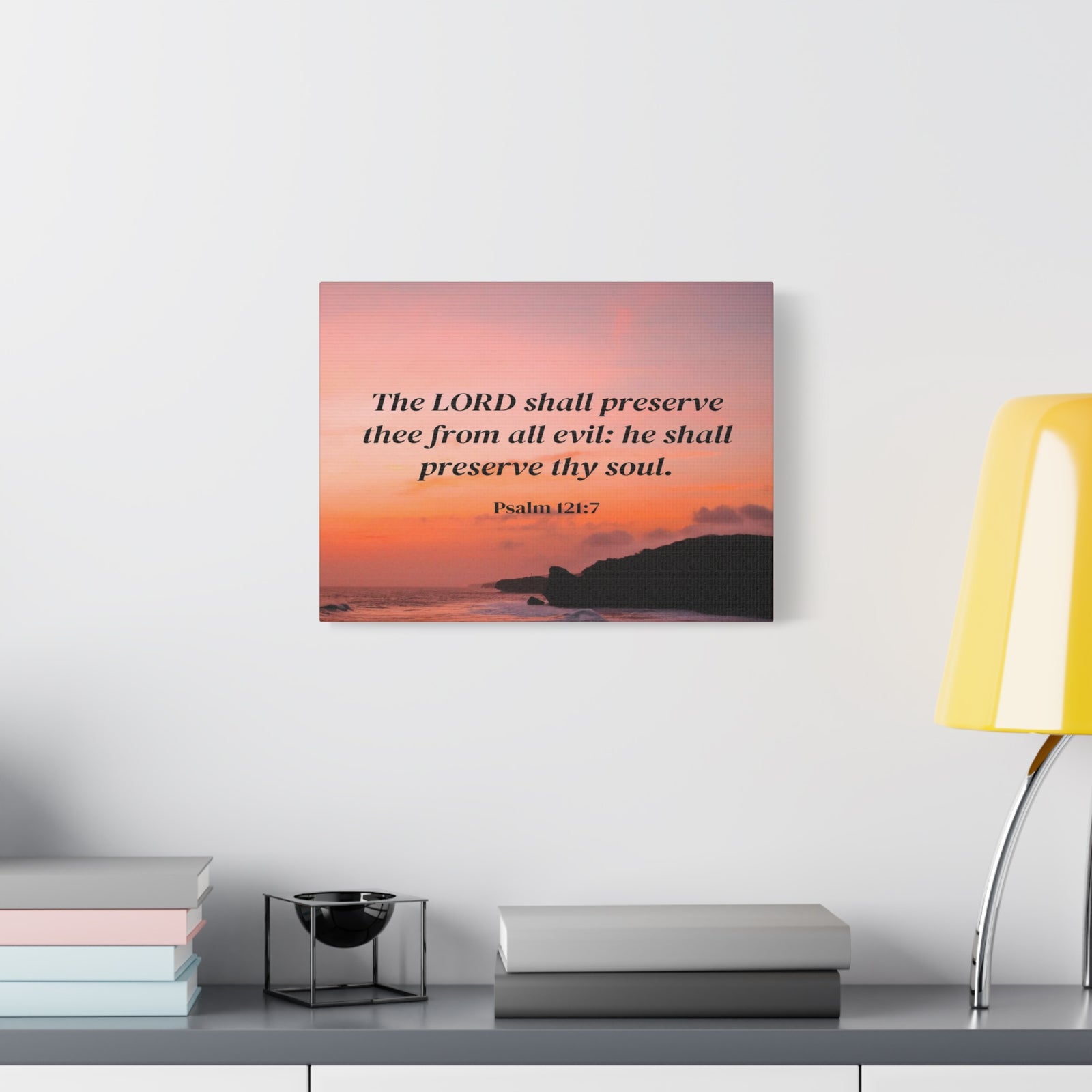 Scripture Walls Preserve Thy Soul Psalm 121:7 Bible Verse Canvas Christian Wall Art Ready to Hang-Express Your Love Gifts