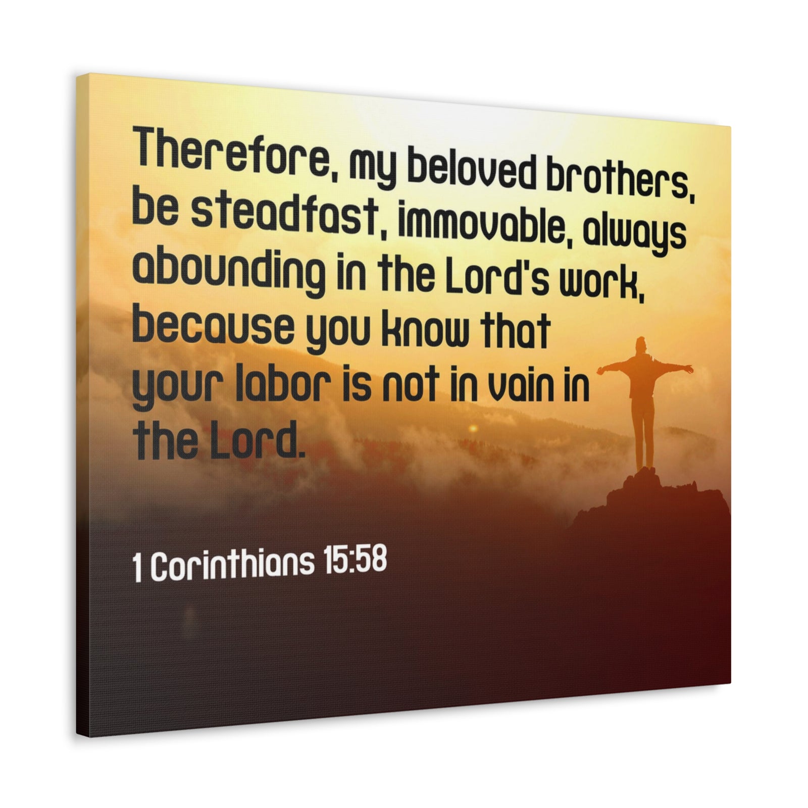 Lord's Work 1 Corinthians 15:58 Christian Dad Canvas-Express Your Love Gifts