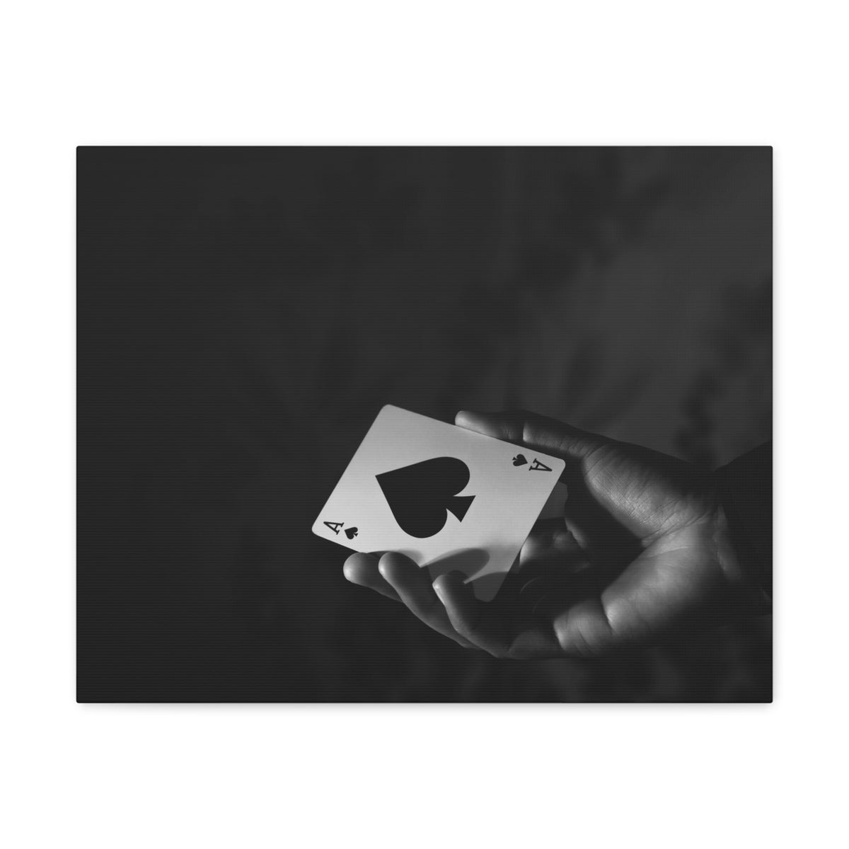 Ace of Spades In Hand Playing Card Canvas Wall Art for Home Decor Ready-to-Hang-Express Your Love Gifts
