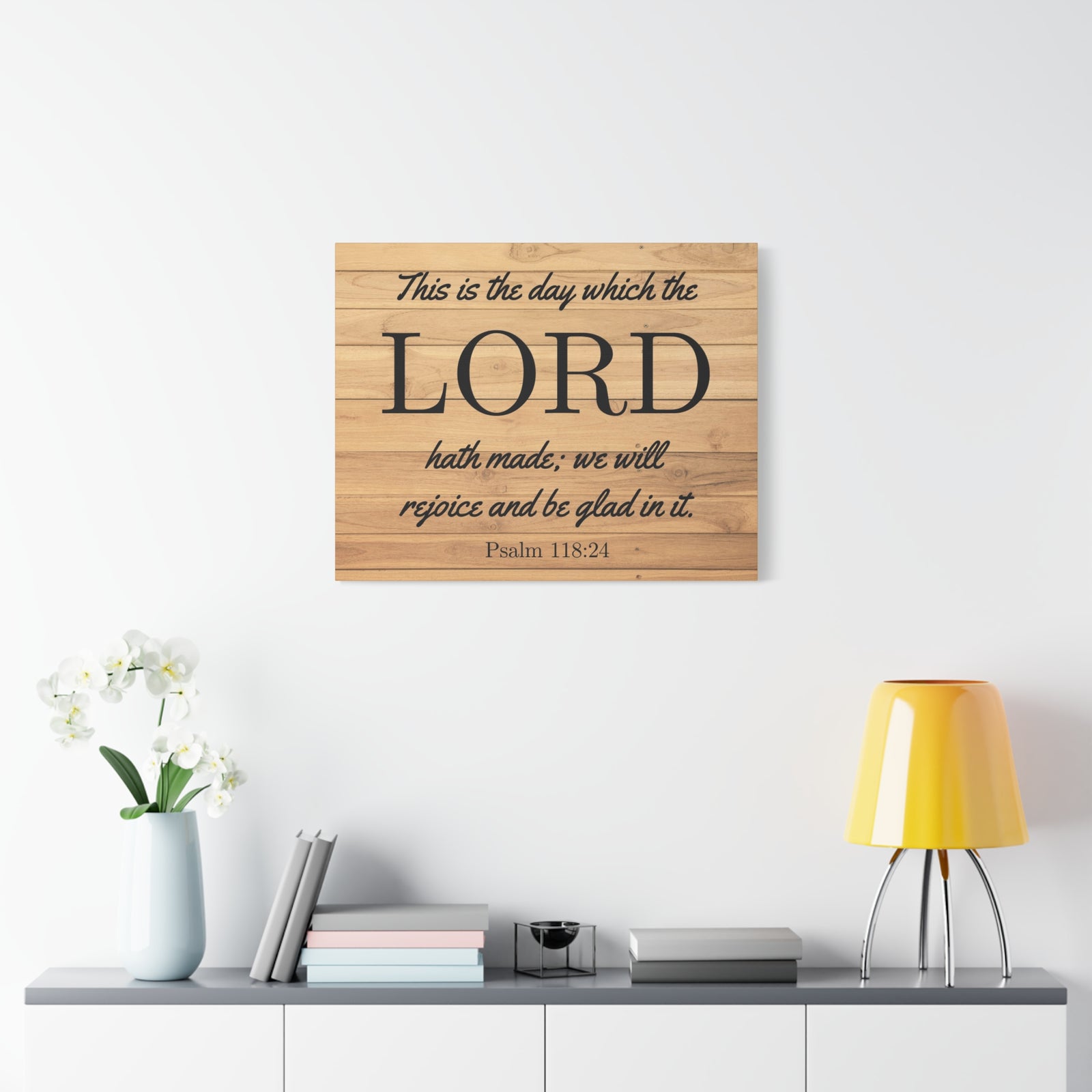 Scripture Walls The Lord Hath Made Psalm 118:24 Bible Verse Canvas Christian Wall Art Ready to Hang-Express Your Love Gifts