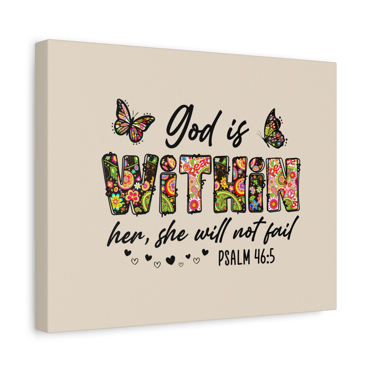 Scripture Walls She Will Not Fail Psalm 46:5 Bible Verse Canvas Christian Wall Art Ready to Hang-Express Your Love Gifts