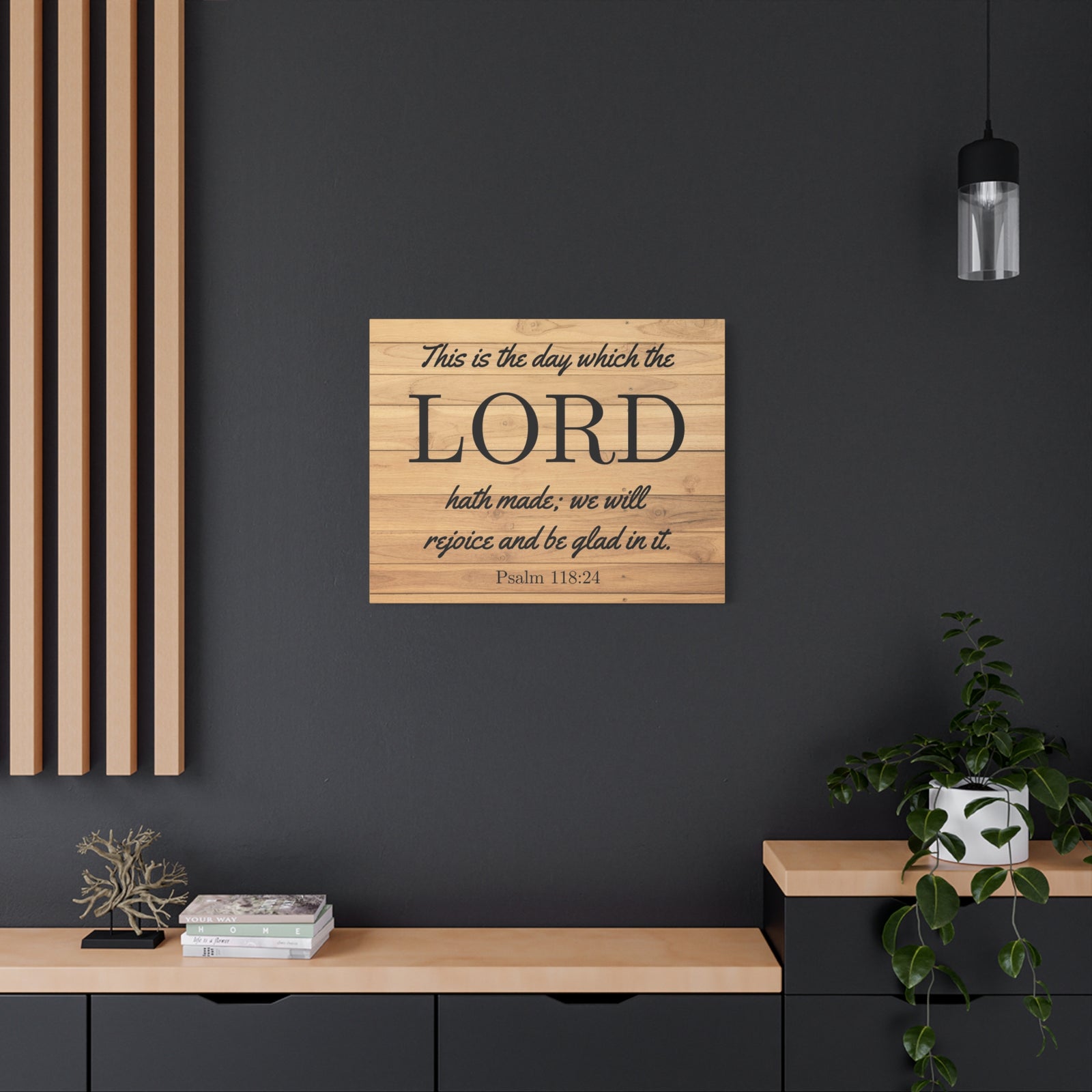 Scripture Walls The Lord Hath Made Psalm 118:24 Bible Verse Canvas Christian Wall Art Ready to Hang-Express Your Love Gifts