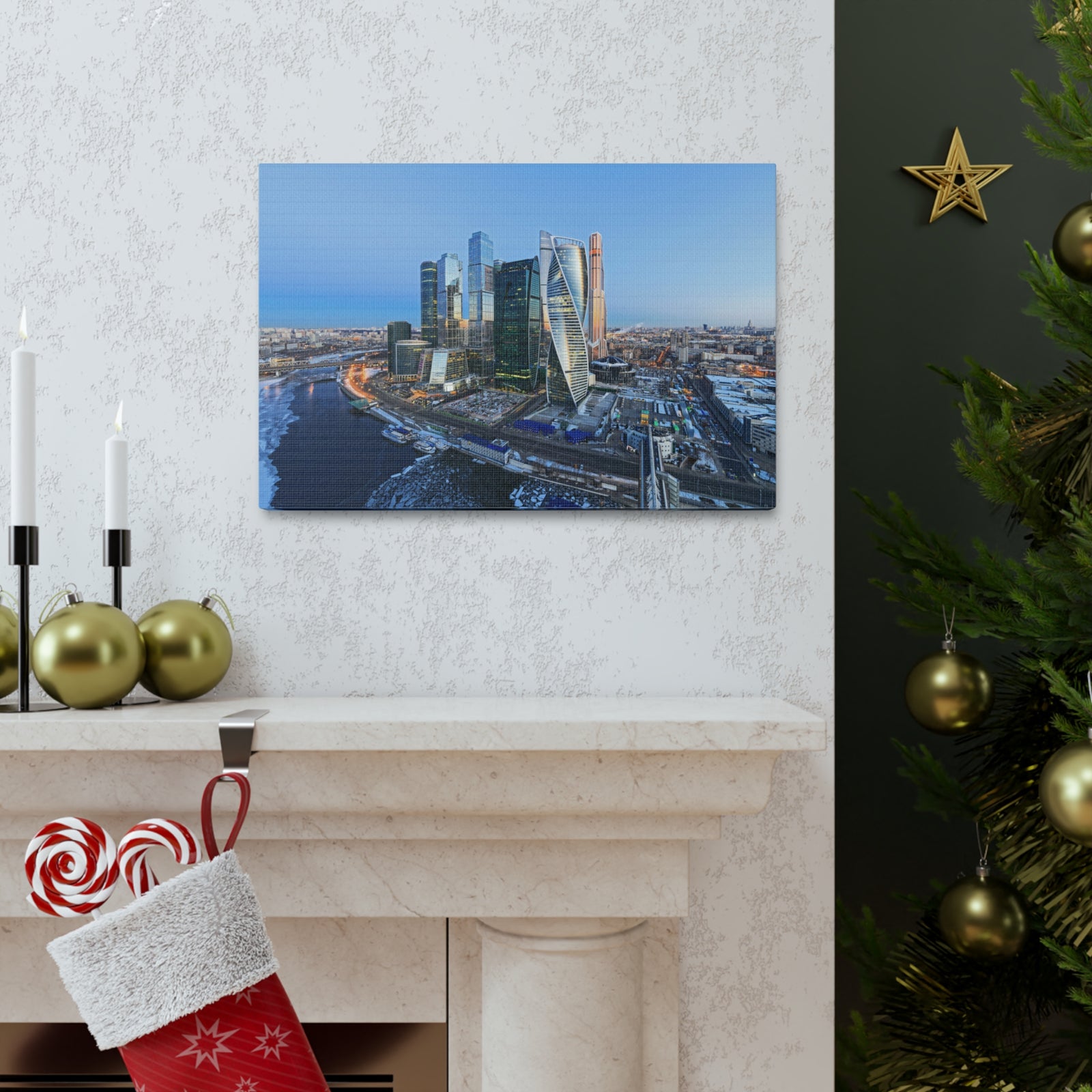 Moscow Daytime Skyline Canvas Artwork High-Quality Breathtaking Stunning Cityscape for Home Decor Ready to Hang-Express Your Love Gifts