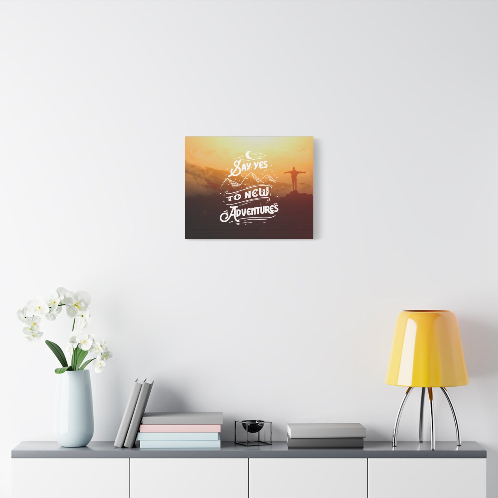 Inspirational Quote Canvas New Adventures Wall Art Motivational Motto Inspiring Prints Artwork Decor Ready to Hang-Express Your Love Gifts