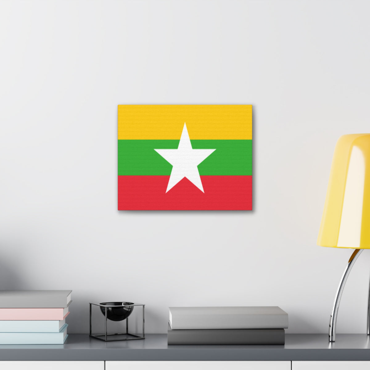Myanmar Country Flag Canvas Vibrant Wall Art Unframed Home Decor-Express Your Love Gifts