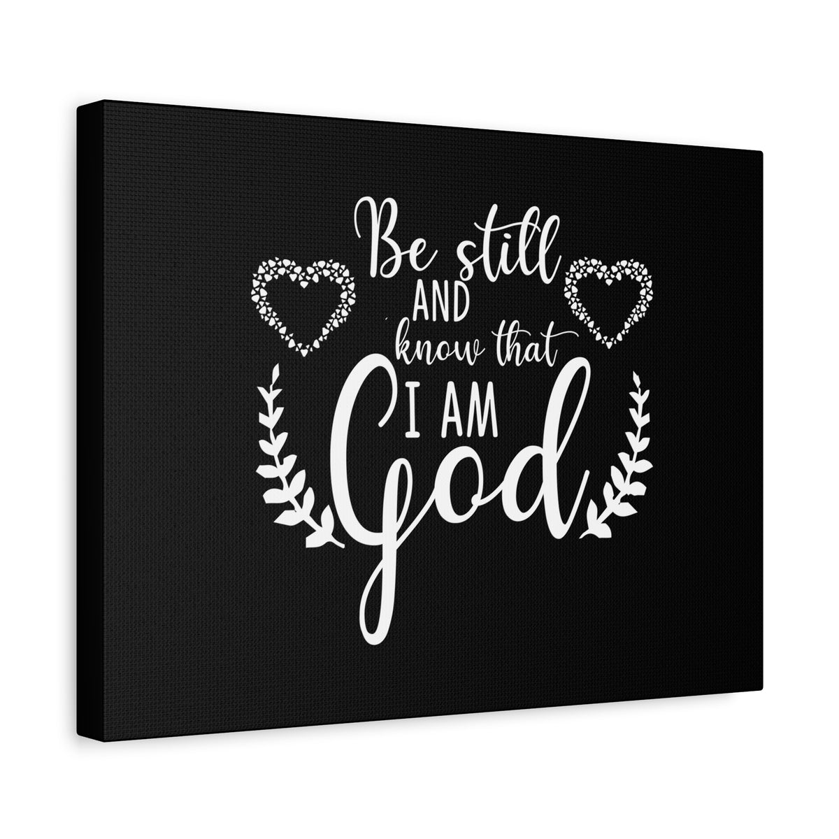Scripture Canvas Be Still And Know That I Am God Psalm 46:10 Christian Wall Art Bible Verse Print Ready to Hang-Express Your Love Gifts