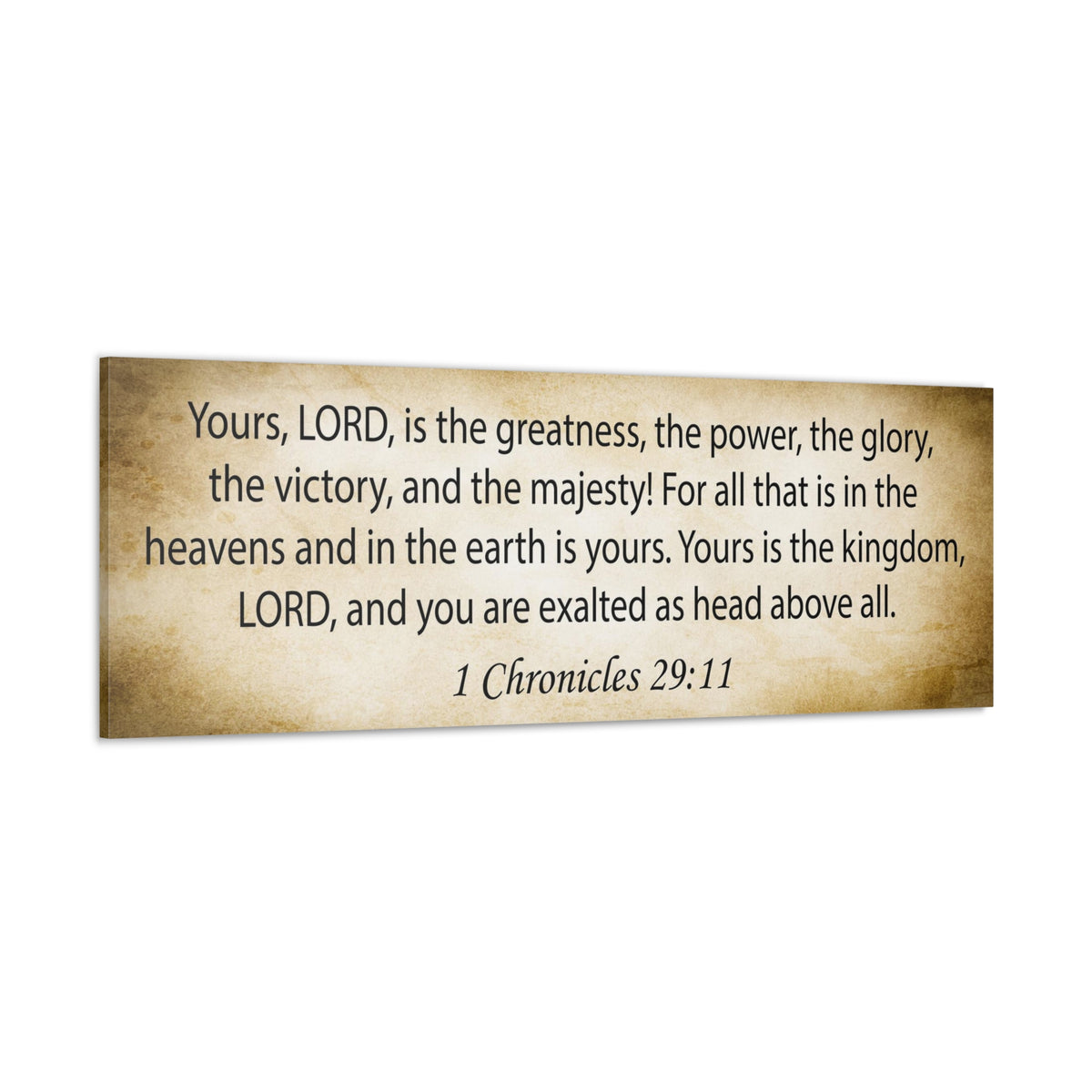 Scripture Walls 1 Chronicles 29:11 White Gold Bible Verse Canvas Christian Wall Art Ready to Hang Unframed-Express Your Love Gifts