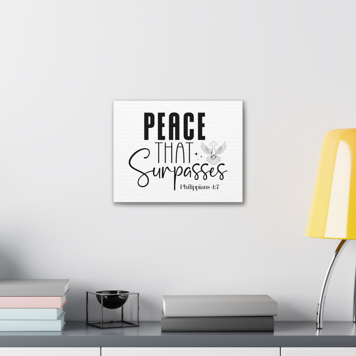 Scripture Walls Philippians 4:7 Peace That Surpasses Rubies Bible Verse Canvas Christian Wall Art Ready to Hang Unframed-Express Your Love Gifts