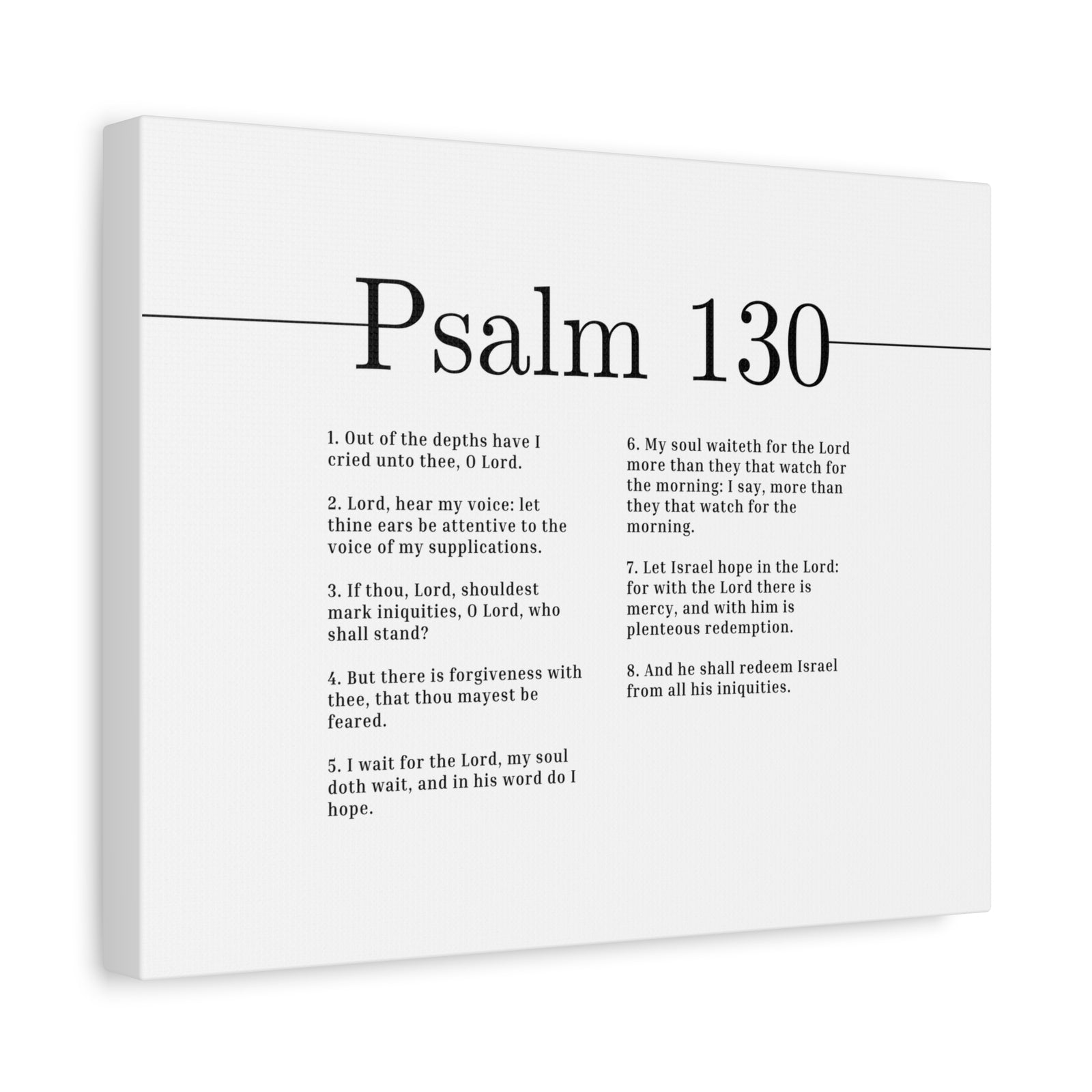 Scripture Canvas There Is Forgiveness Psalm 130 Christian Wall Art Bible Verse Print Ready to Hang-Express Your Love Gifts