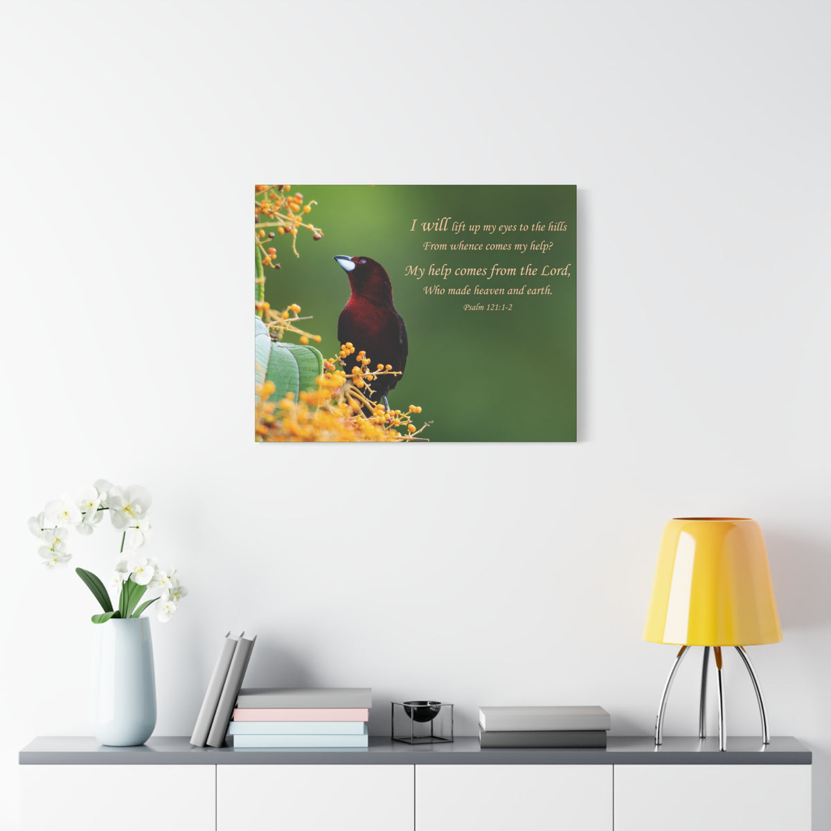 Scripture Canvas Comes From The Lord Psalm 121:1-2 Christian Wall Art Bible Verse Print Ready to Hang-Express Your Love Gifts