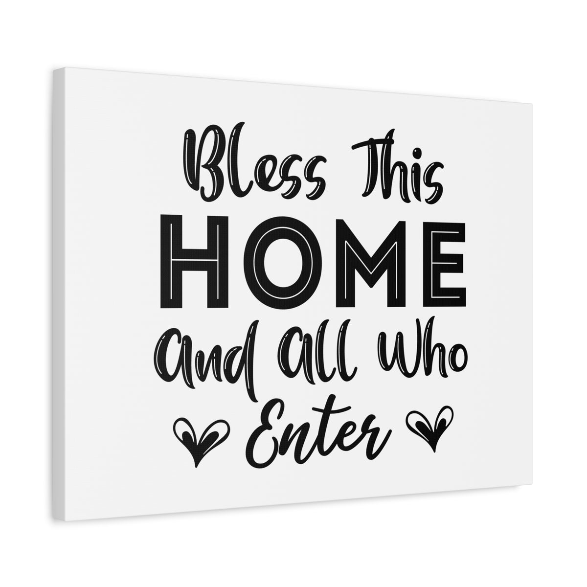 Scripture Canvas Bless This Home And All Who Enter 1 Samuel 25:6 Christian Wall Art Bible Verse Print Ready to Hang-Express Your Love Gifts