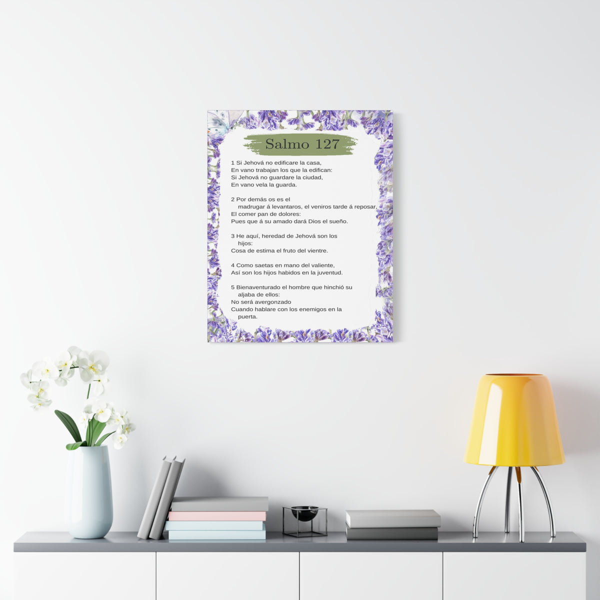 Salmo 127 Impresión De Arte Cristiano en la Pared Lista Para Colgar-Express Your Love Gifts