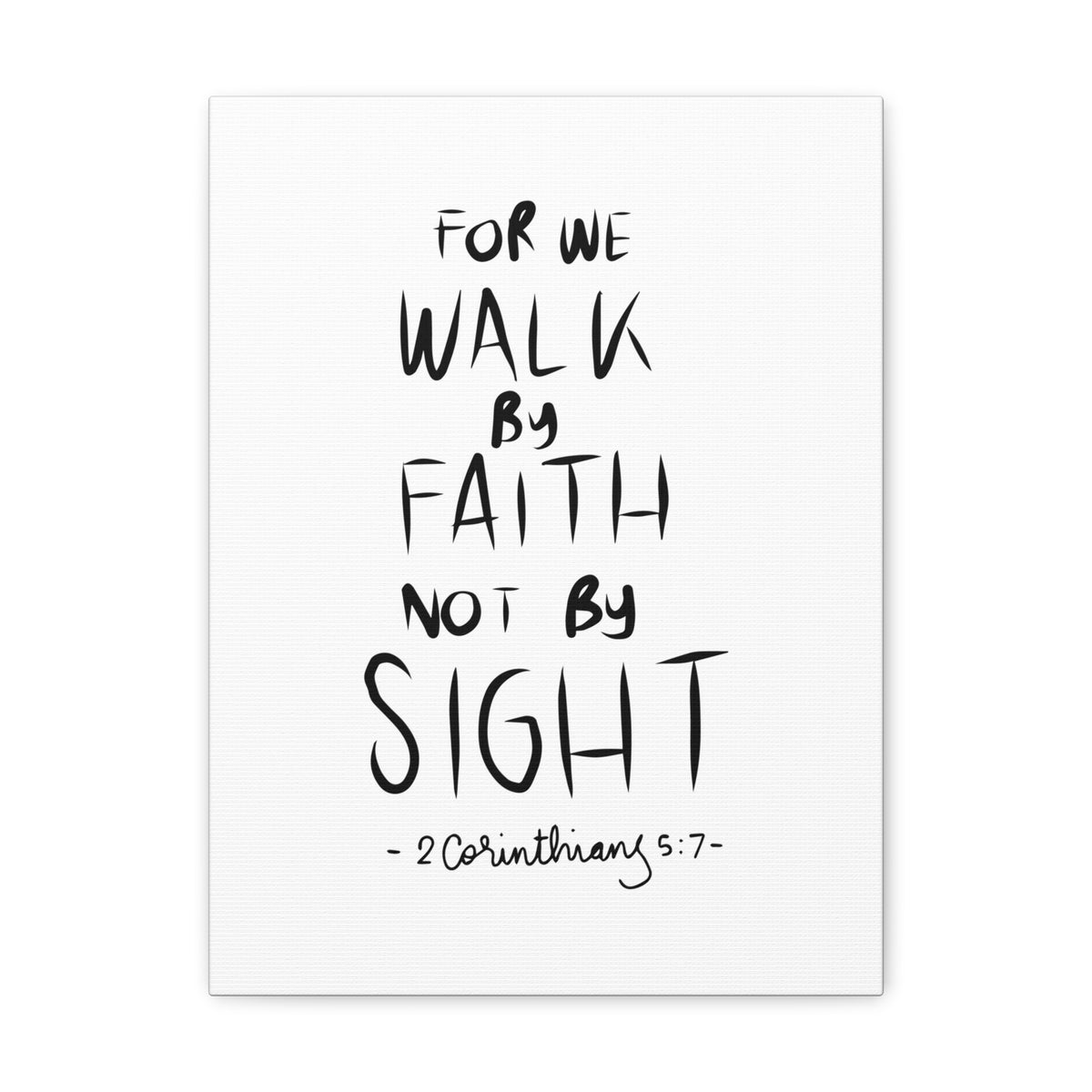 Scripture Canvas For We Walk By Faith 2 Corinthians 5:7 Christian Wall Art Bible Verse Print Ready To Hang-Express Your Love Gifts