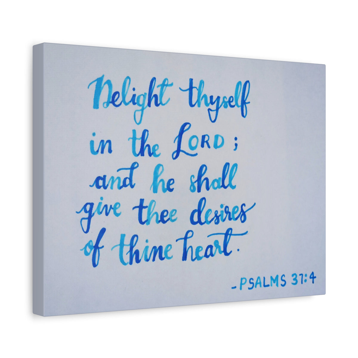 Scripture Canvas Thine Heart Psalms 37:4 Christian Wall Art Bible Verse Print Ready to Hang-Express Your Love Gifts
