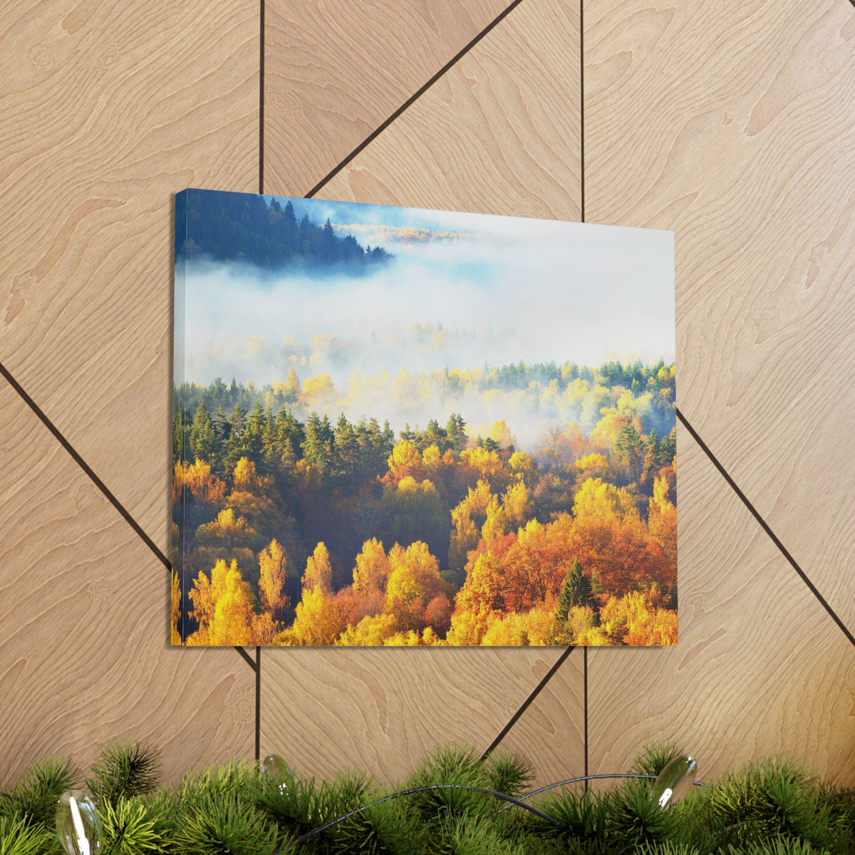 Forest Mystic Autumn Nature Wilderness Photography Canvas Wall Art for Home Decor Ready-to-Hang-Express Your Love Gifts
